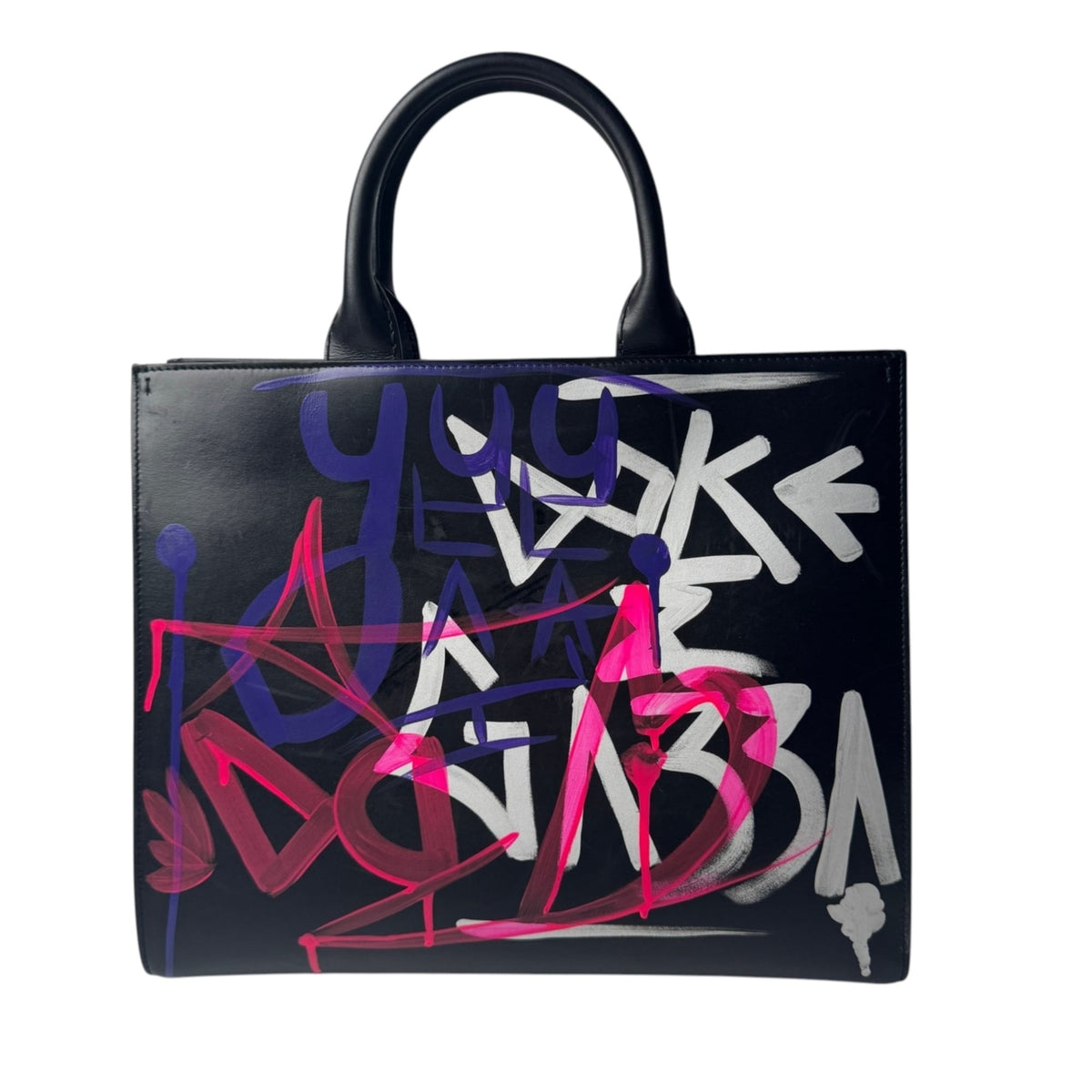 Dolce & Gabbana Multi-Color Leather Tote Bag (Pre-Owned)
