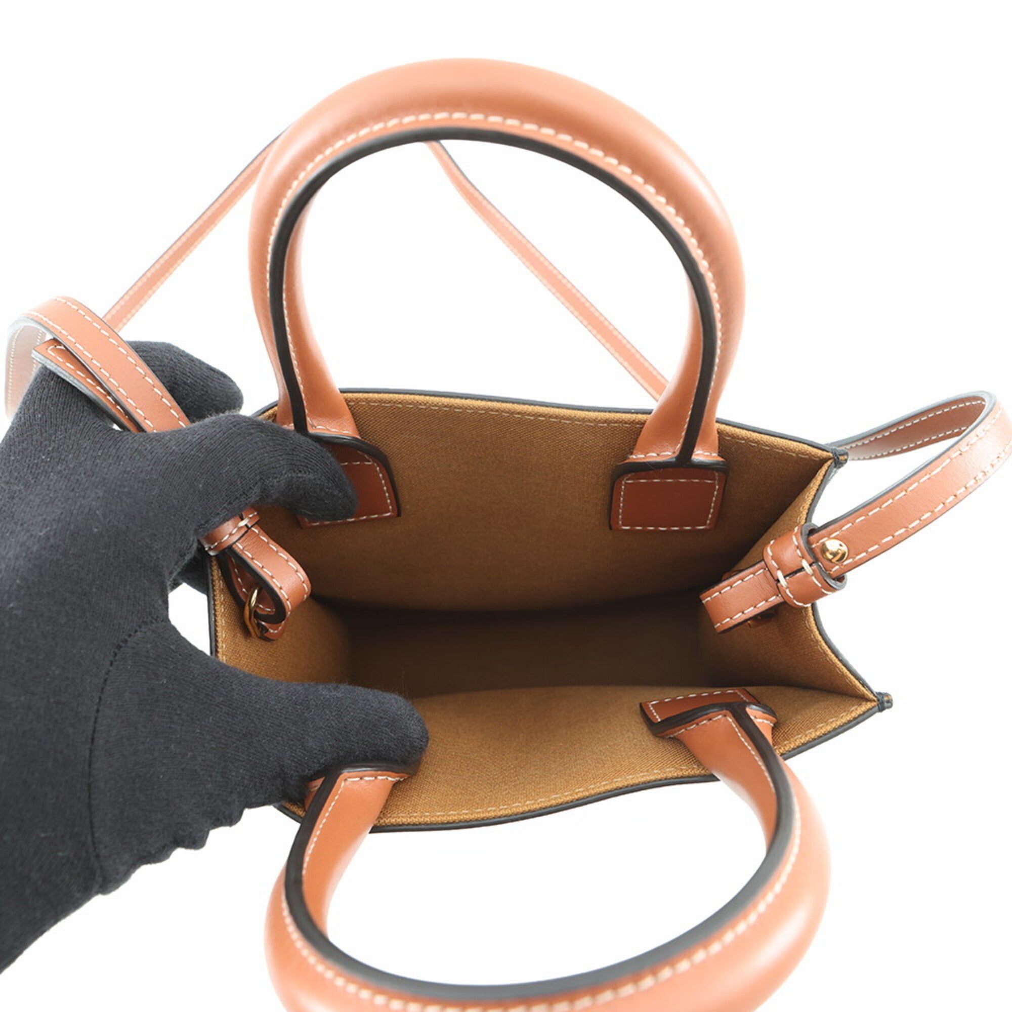 Celine Brown Leather Pvc Handbag Shoulder Bag (Pre-Owned)