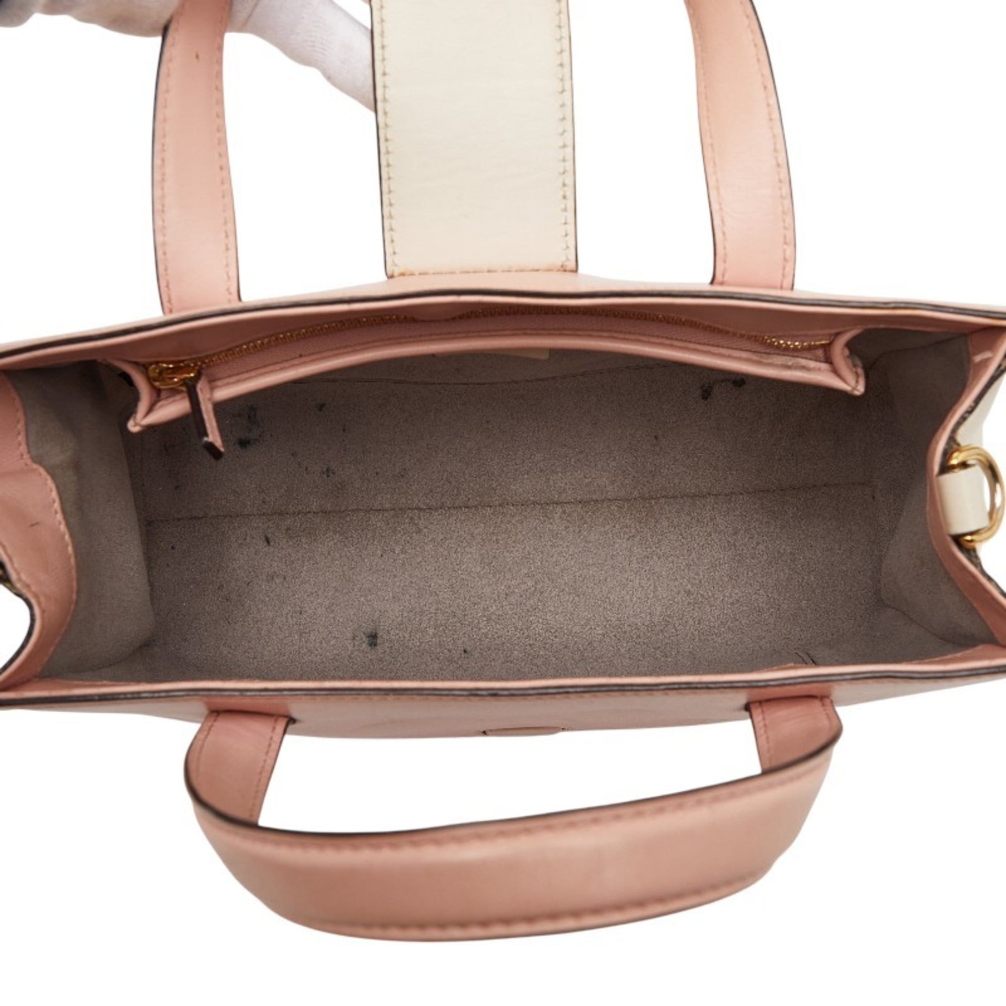 Gucci Ivory Pink Leather Handbag Shoulder Bag (Pre-Owned)