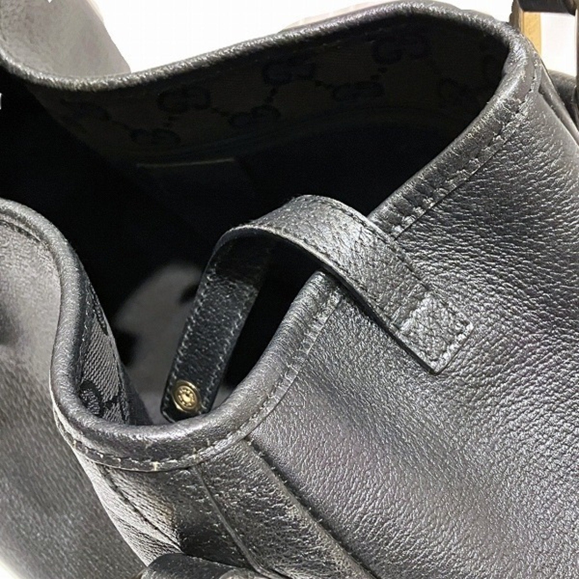 Gucci Black Leather Tote Bag (Pre-Owned)
