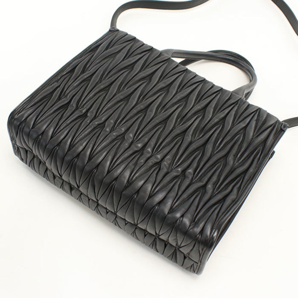 Miu Miu Black Leather Tote Bag (Pre-Owned)