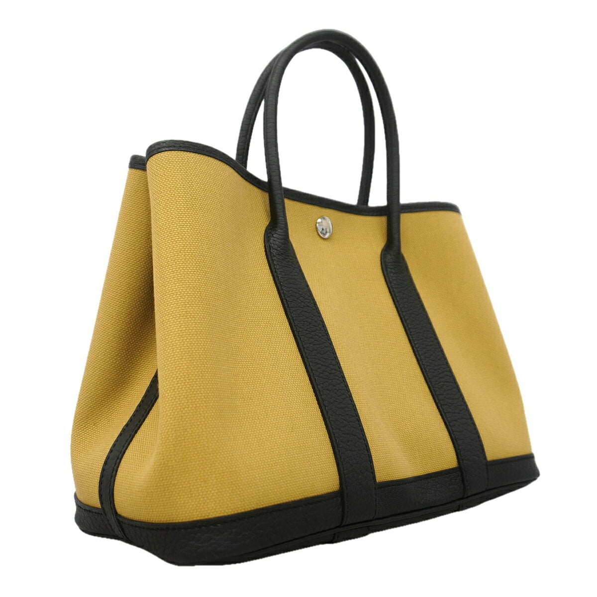 Hermes Beige Black Toile Officier Tote Bag (Pre-Owned)