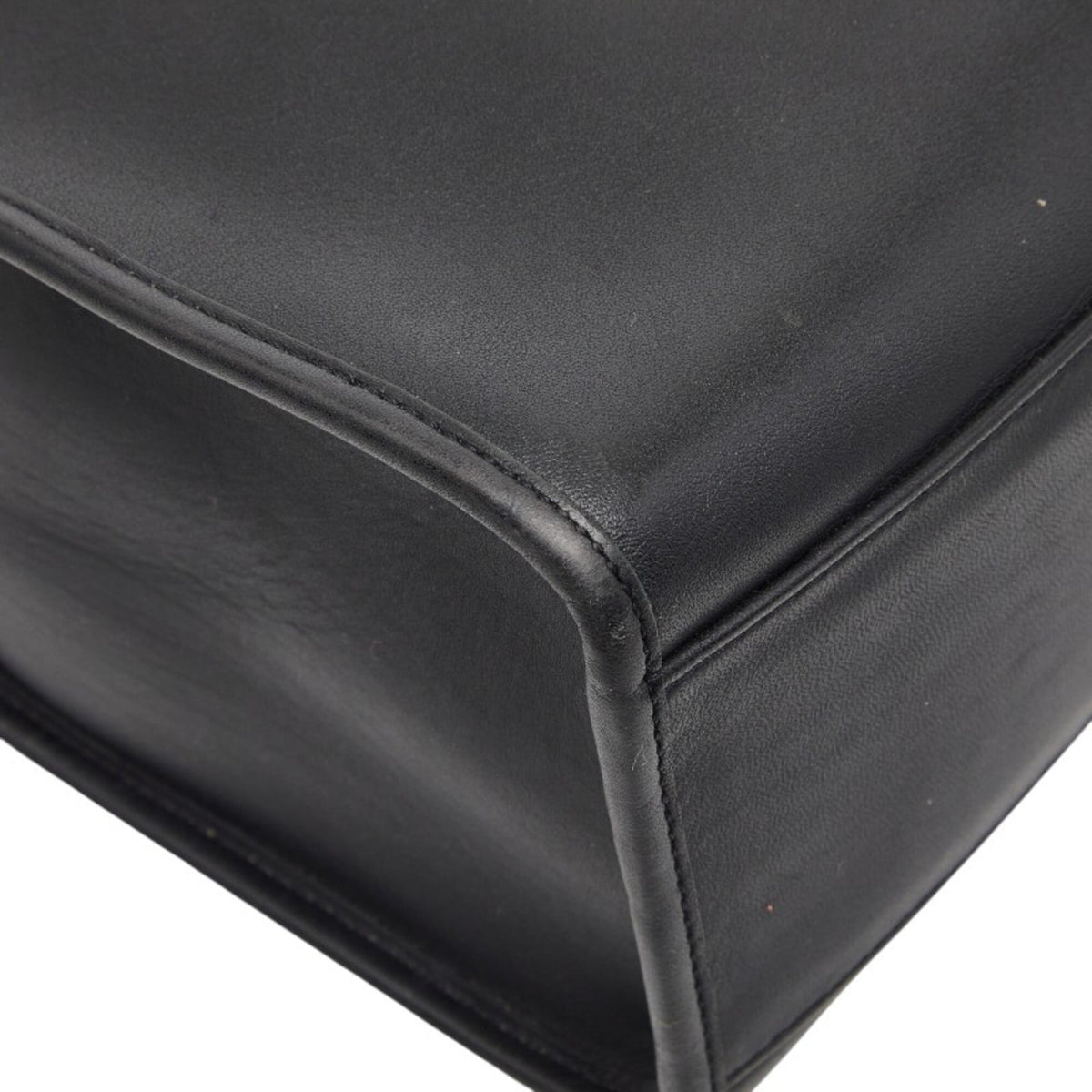 Coach Black Leather Shoulder Bag Tote Bag (Pre-Owned)