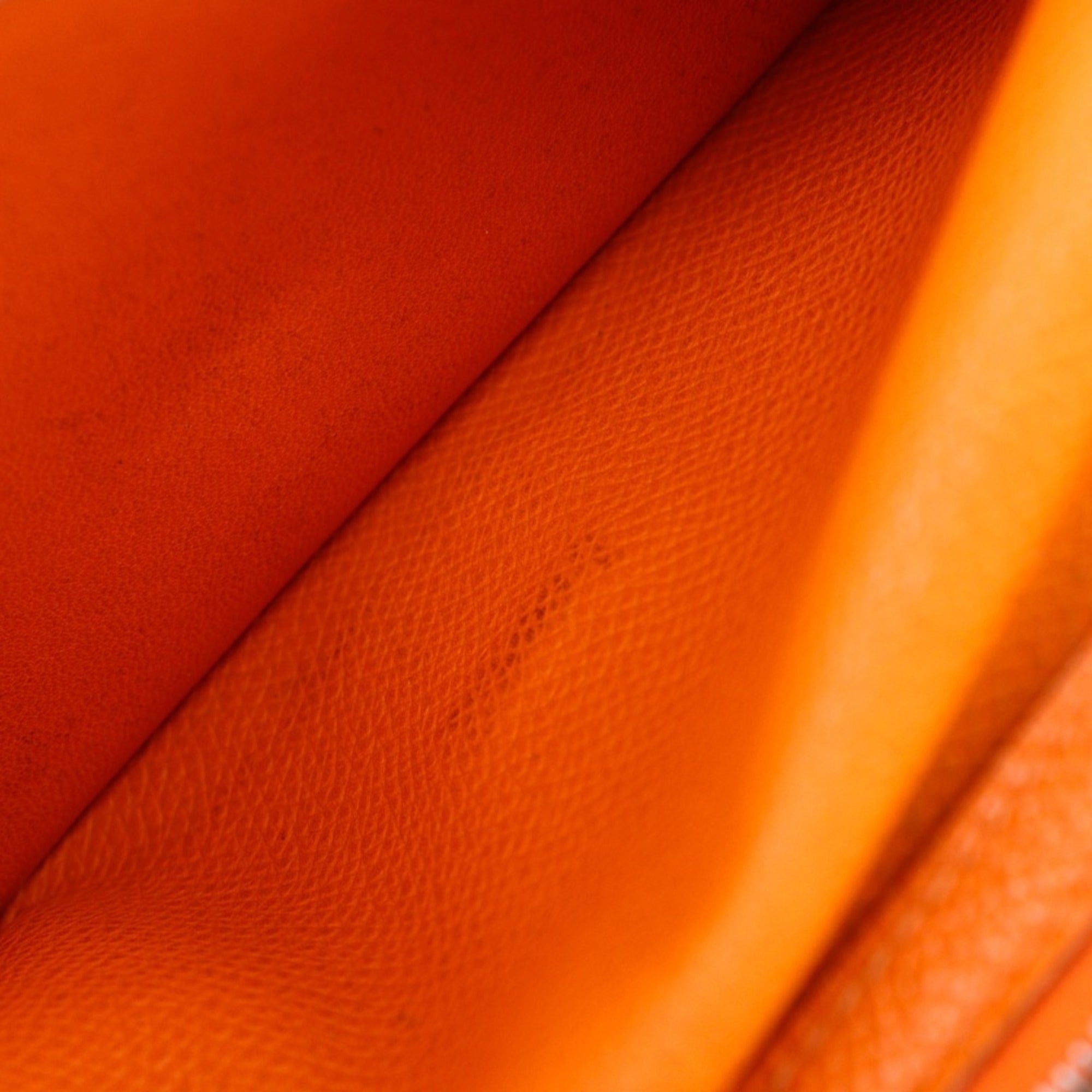 Hermes Orange Epsom Leather Long Wallet (Bi-Fold) (Pre-Owned)