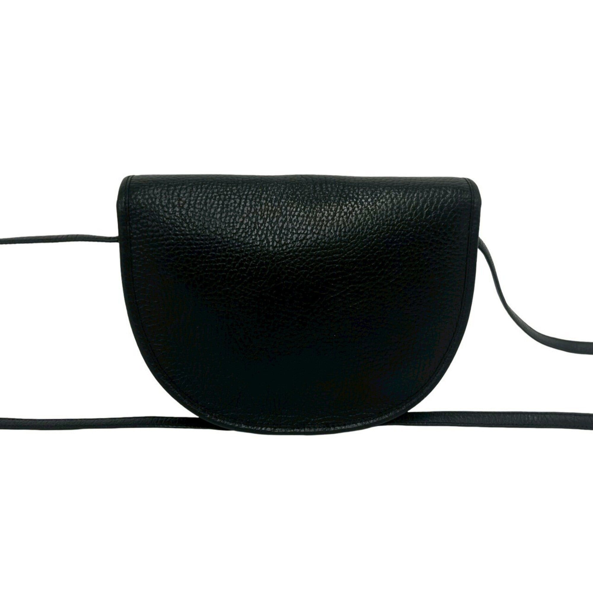 Christian Dior Black Leather Pochette Shoulder Bag (Pre-Owned)