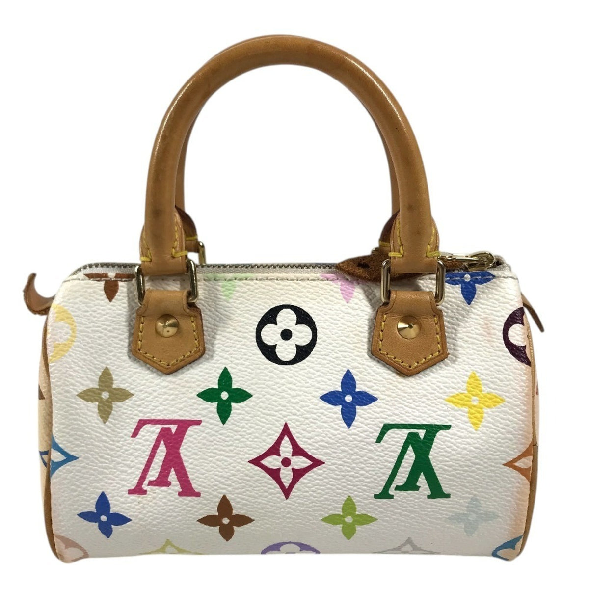 Louis Vuitton Blanc White Monogram Multicolore Canvas Boston Bag Handbag (Pre-Owned)