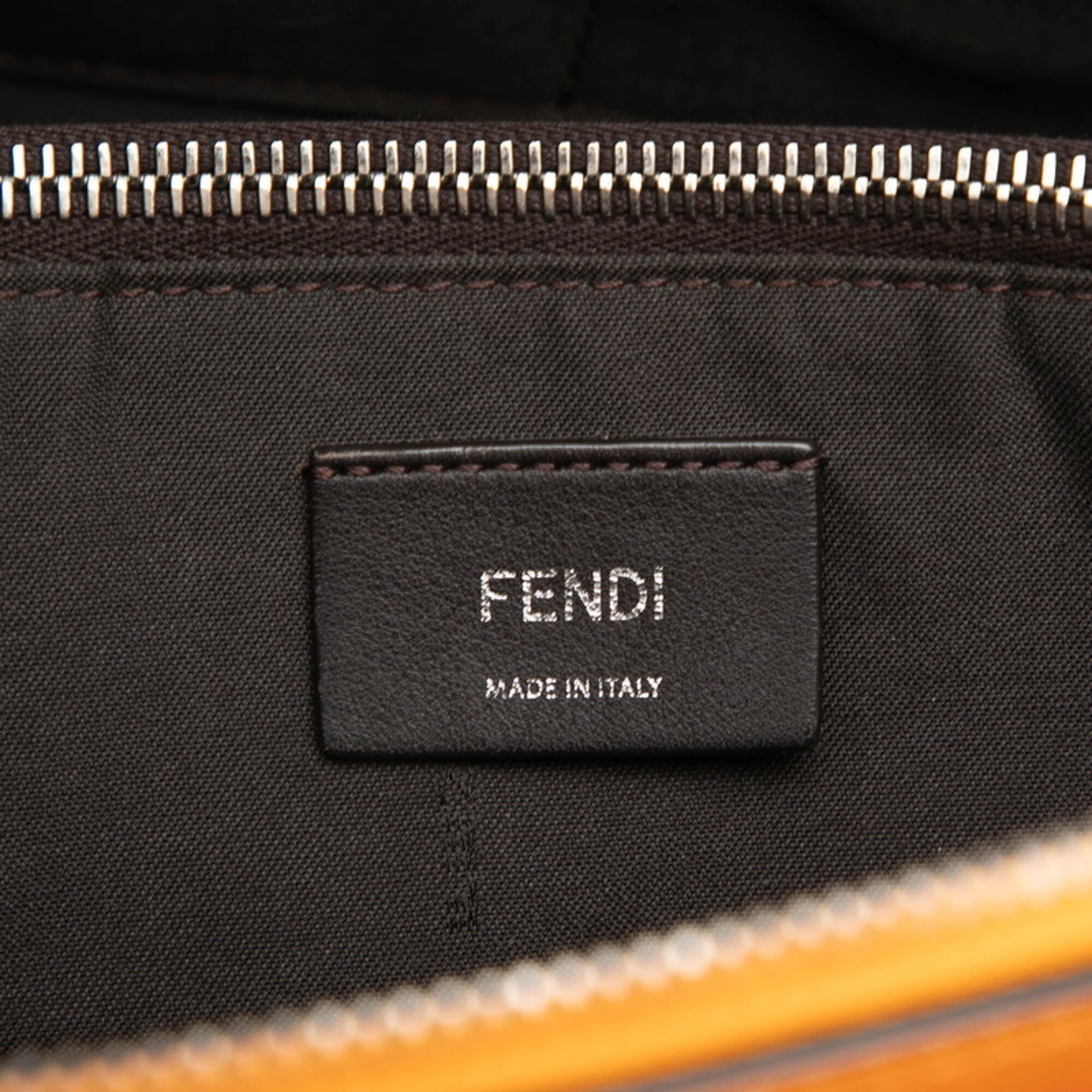 Fendi Orange Leather Handbag Shoulder Bag (Pre-Owned)