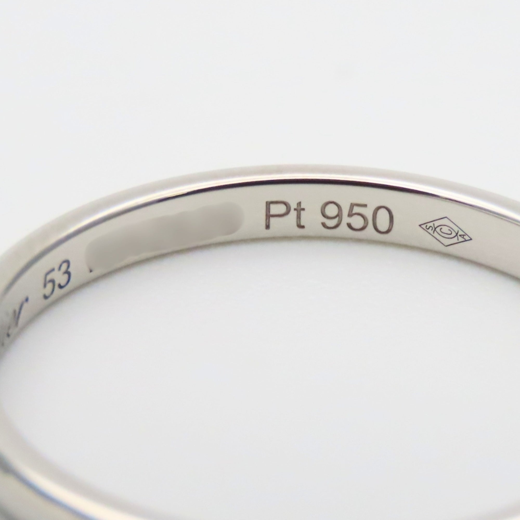 Cartier Platinum Platinum 950 Band Ring (Pre-Owned)