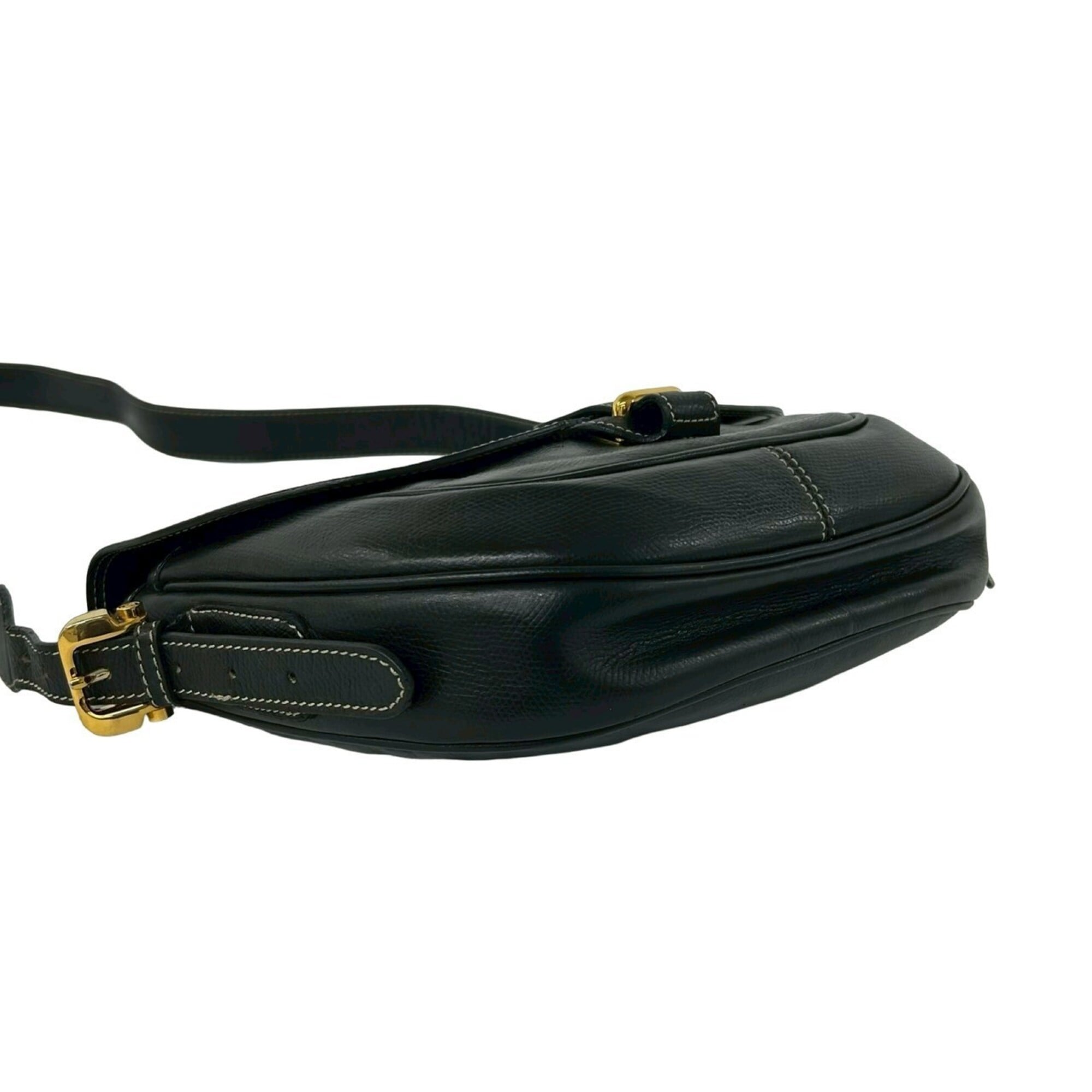 Loewe Black Leather Pochette Shoulder Bag (Pre-Owned)