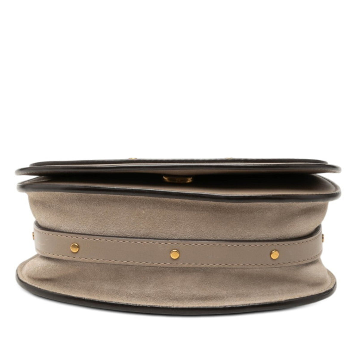 Chloé Gray Leather Handbag Shoulder Bag (Pre-Owned)