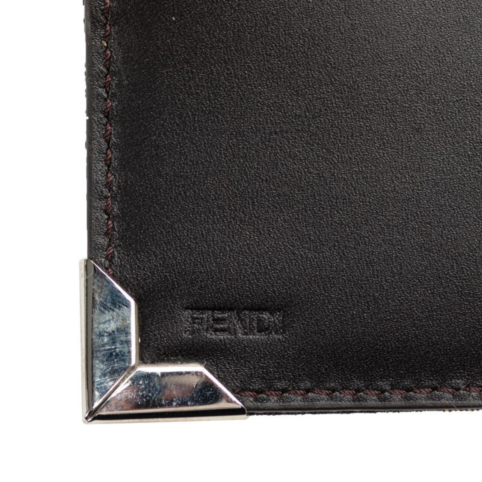 Fendi Brown Canvas Bill Wallet (Bi-Fold) (Pre-Owned)