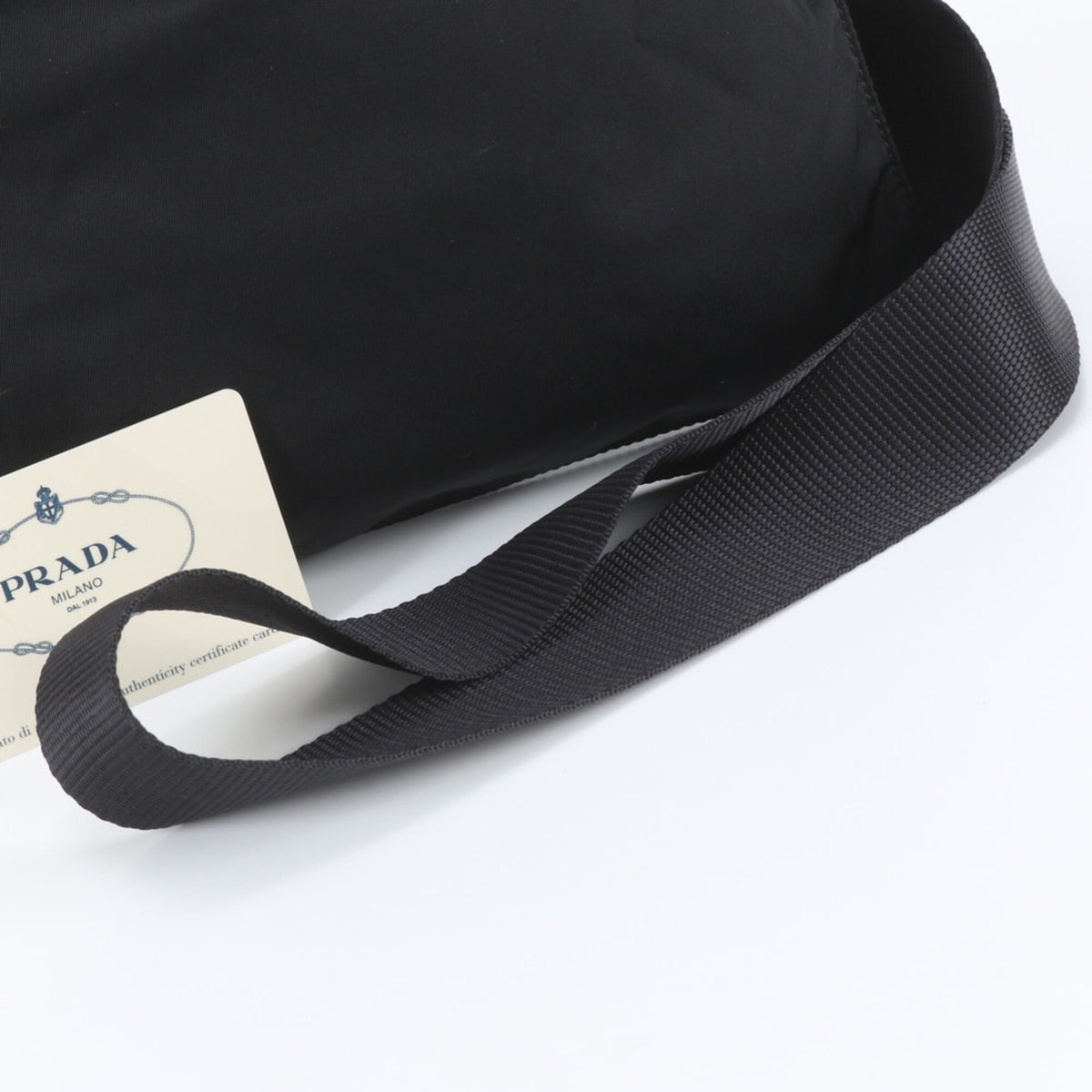 Prada Black Leather Nylon Shoulder Bag (Pre-Owned)