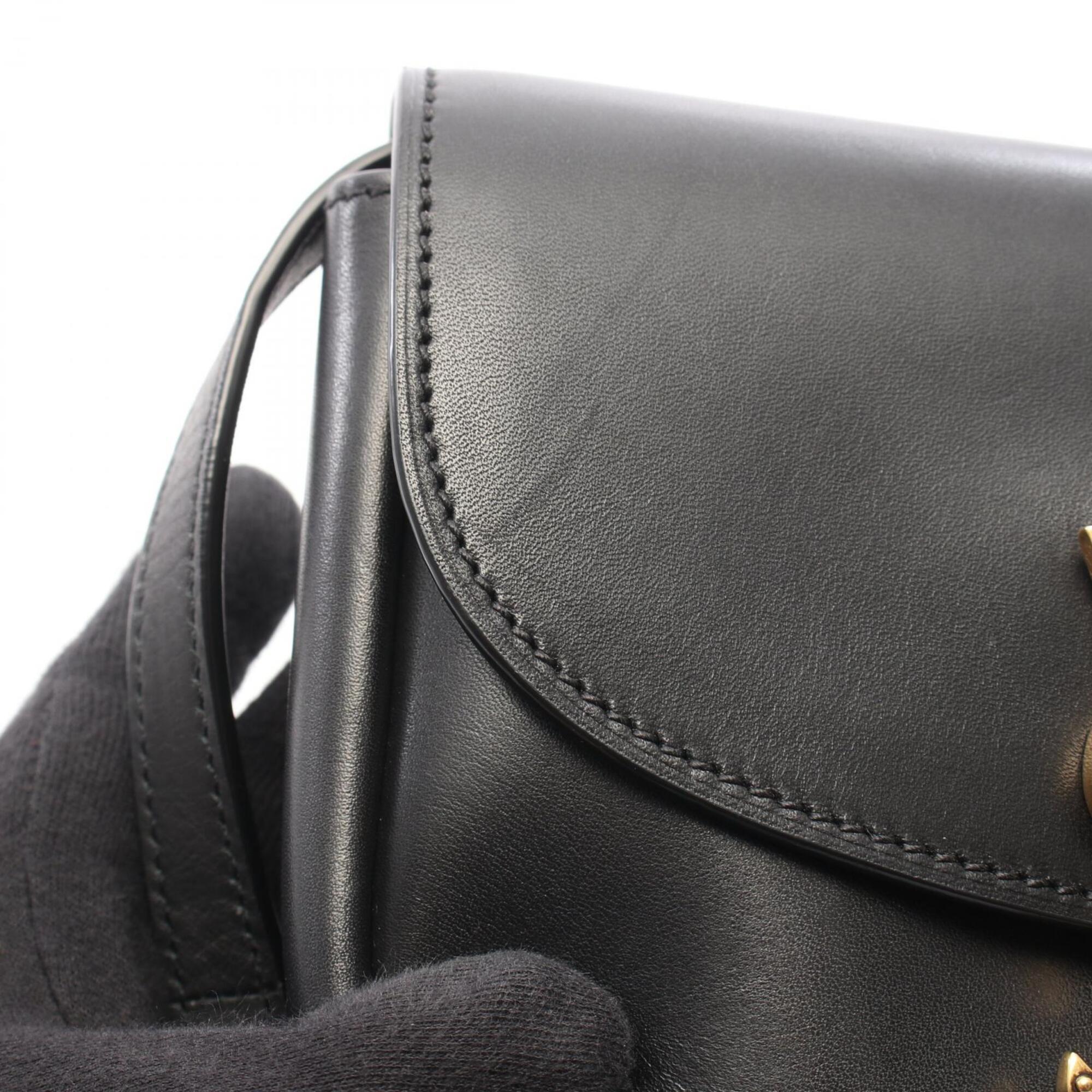 Yves Saint Laurent Black Leather Handbag Shoulder Bag (Pre-Owned)