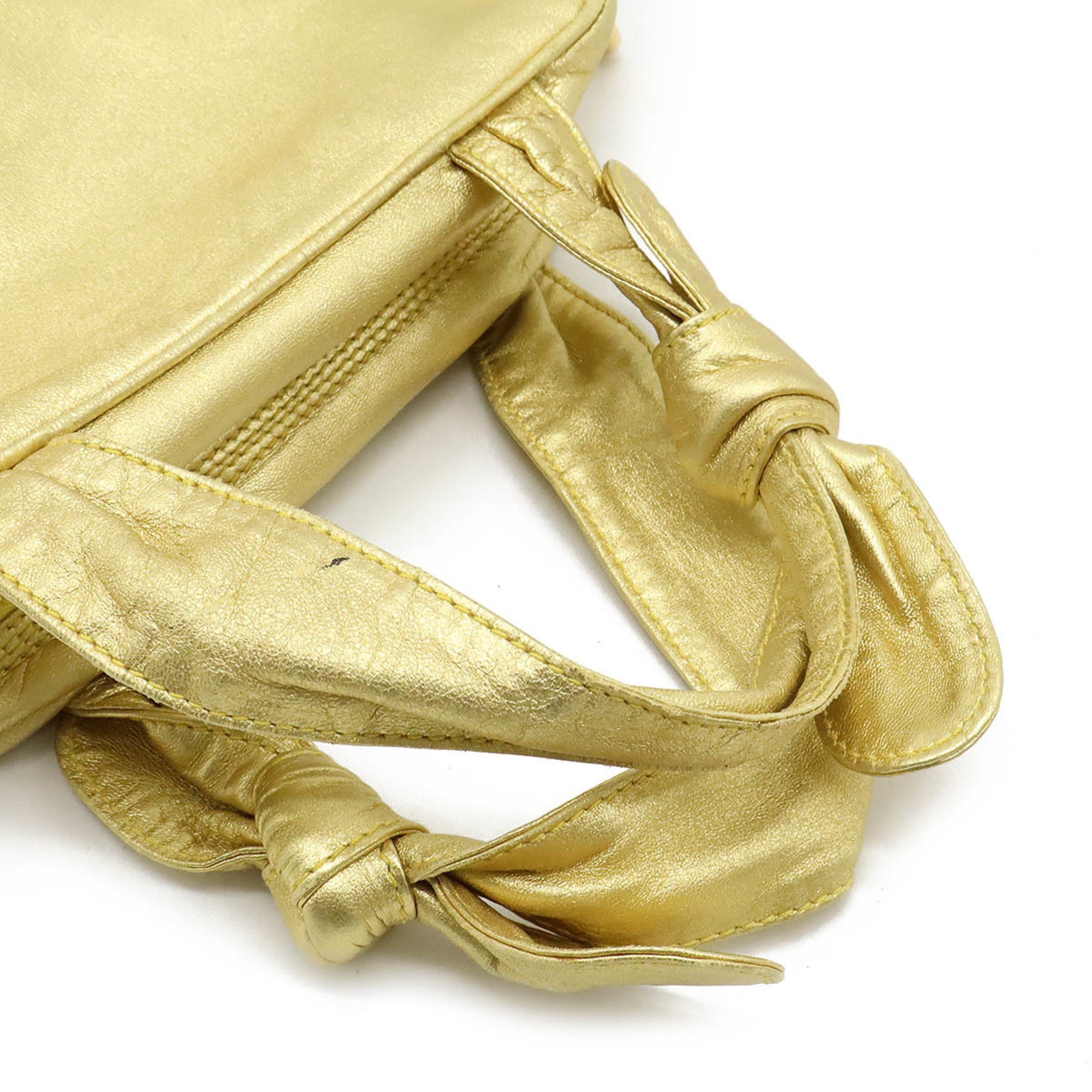 Loewe Metallic Gold Leather Handbag (Pre-Owned)