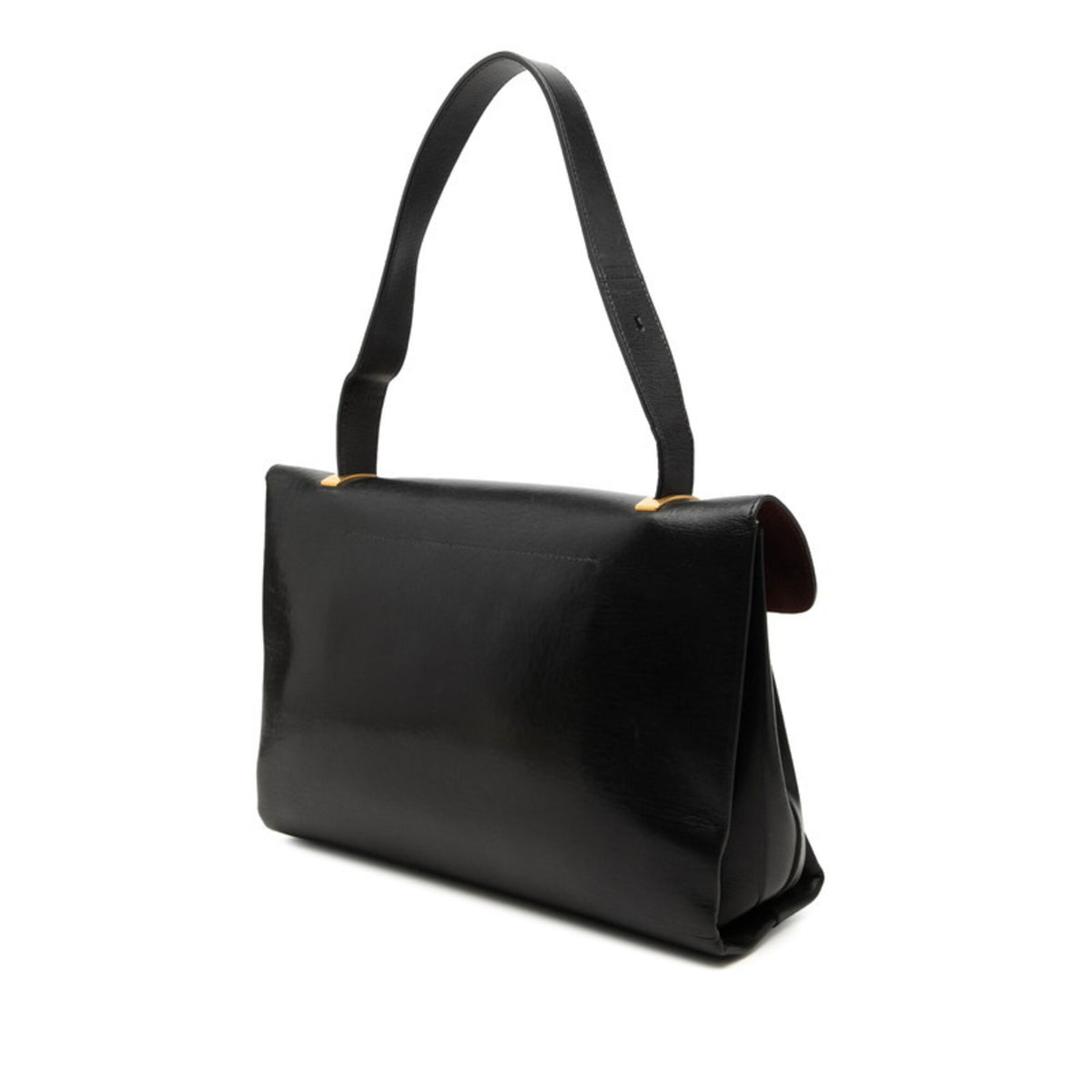 Valentino Black Leather Handbag Shoulder Bag (Pre-Owned)