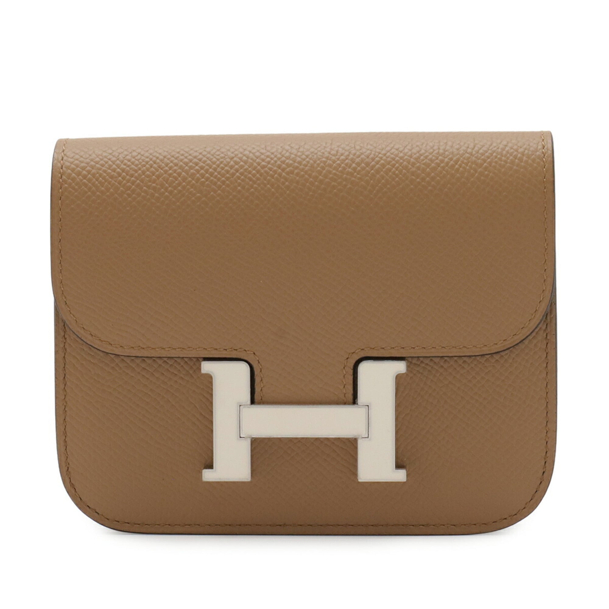 Hermes Beige Brown Epsom Leather Wallet (Bi-Fold) (Pre-Owned)