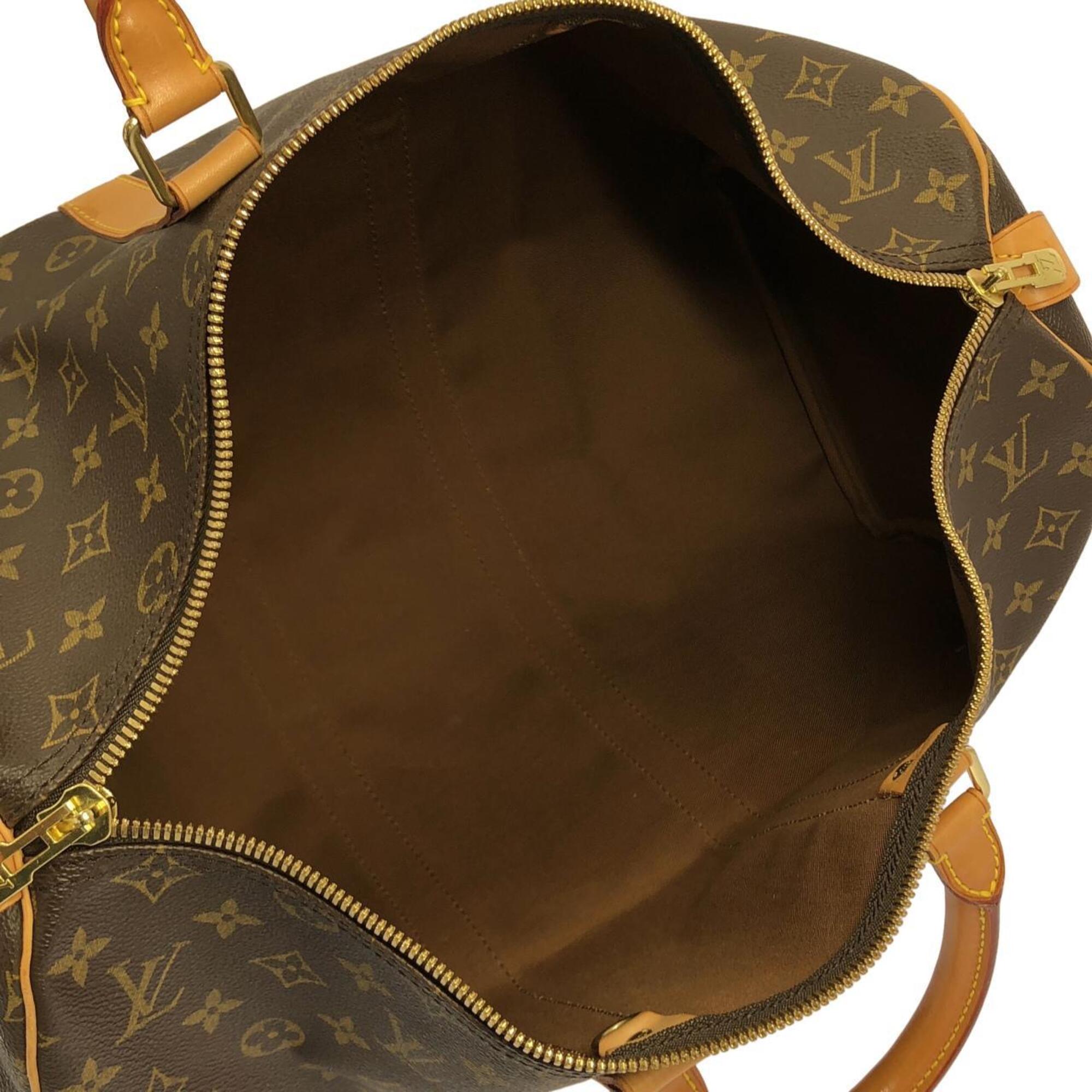 Louis Vuitton Monogram Marron Coated Canvas Boston Bag (Pre-Owned)
