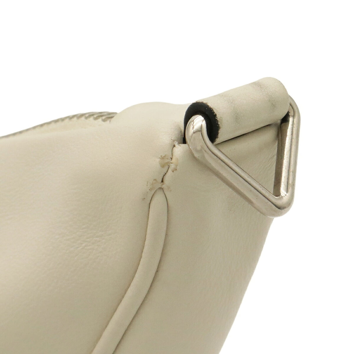 Prada Ivory Leather Clutch Bag Pouch (Pre-Owned)