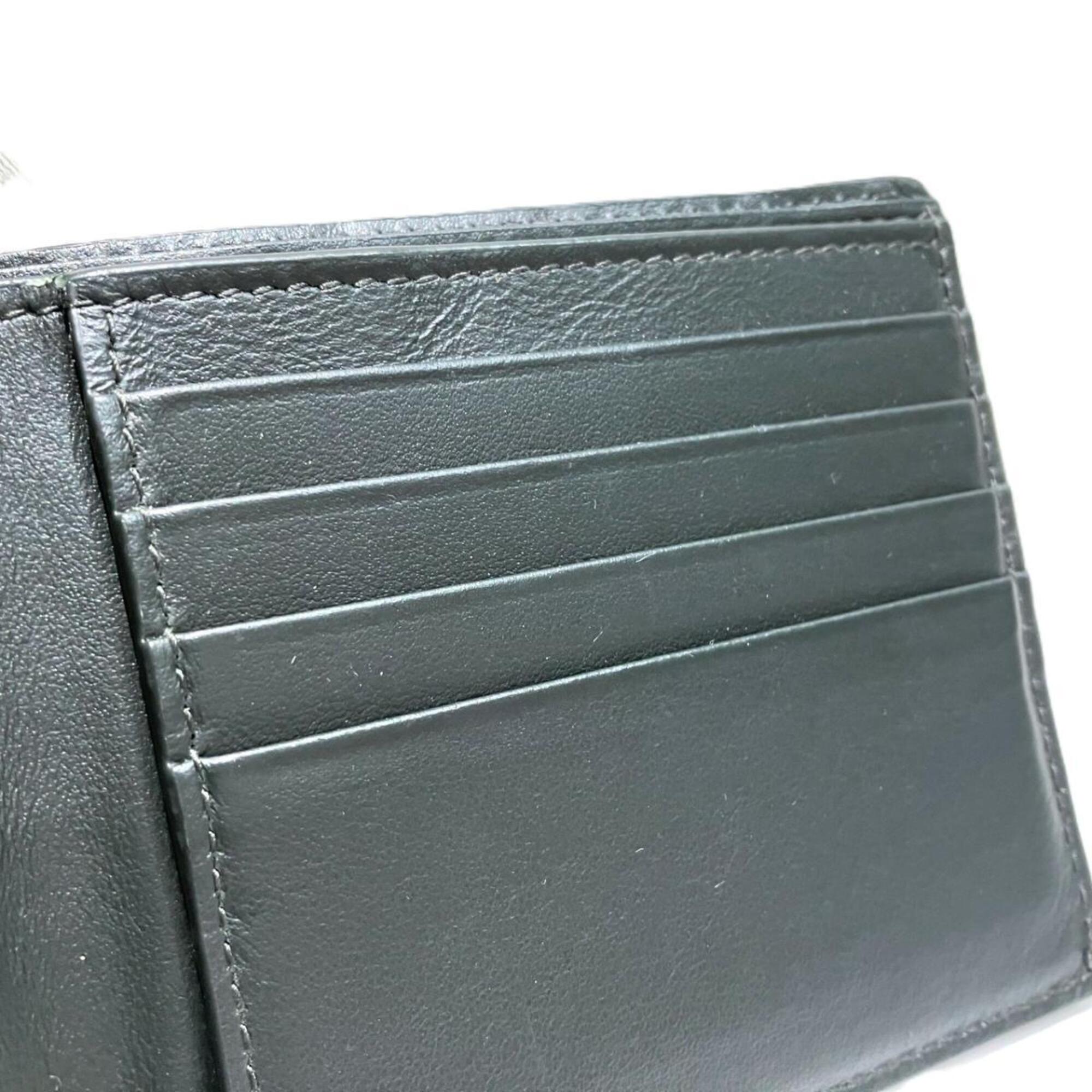 Bottega Veneta Gray Leather Wallet (Bi-Fold) (Pre-Owned)