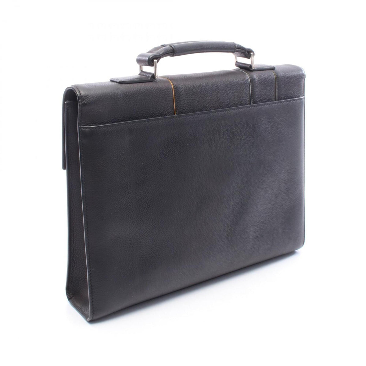 Christian Dior Black Leather Briefcase Handbag (Pre-Owned)