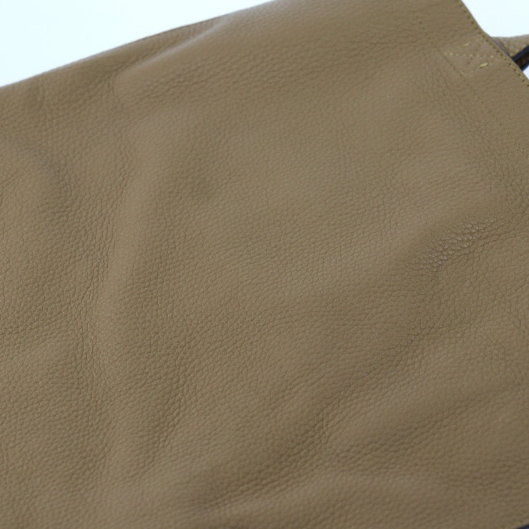 Fendi Brown Leather Handbag Tote Bag (Pre-Owned)
