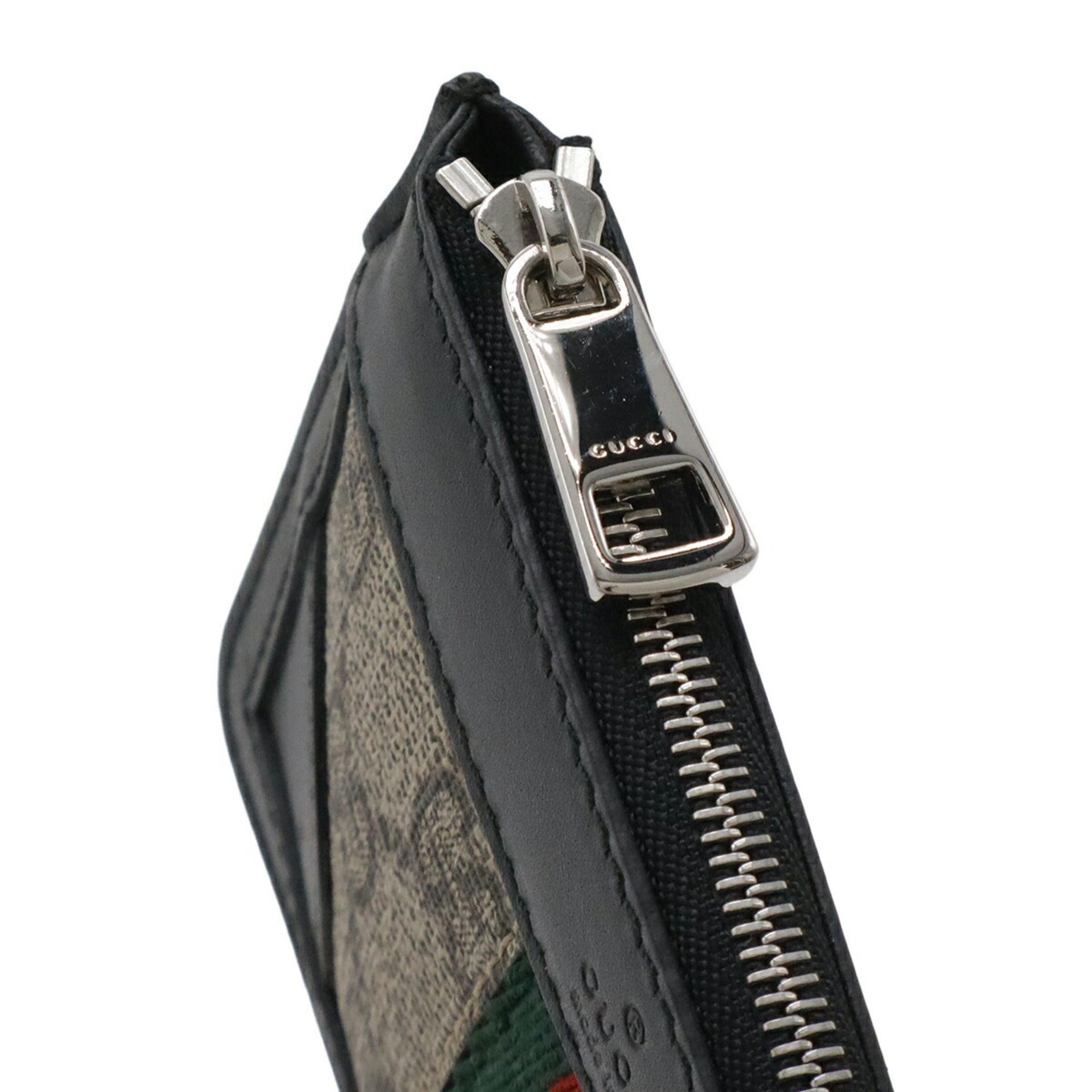 Gucci Gg Supreme Beige Brown Black Green Red Color Gg Supreme Leather Coin Purse/Coin Case (Pre-Owned)