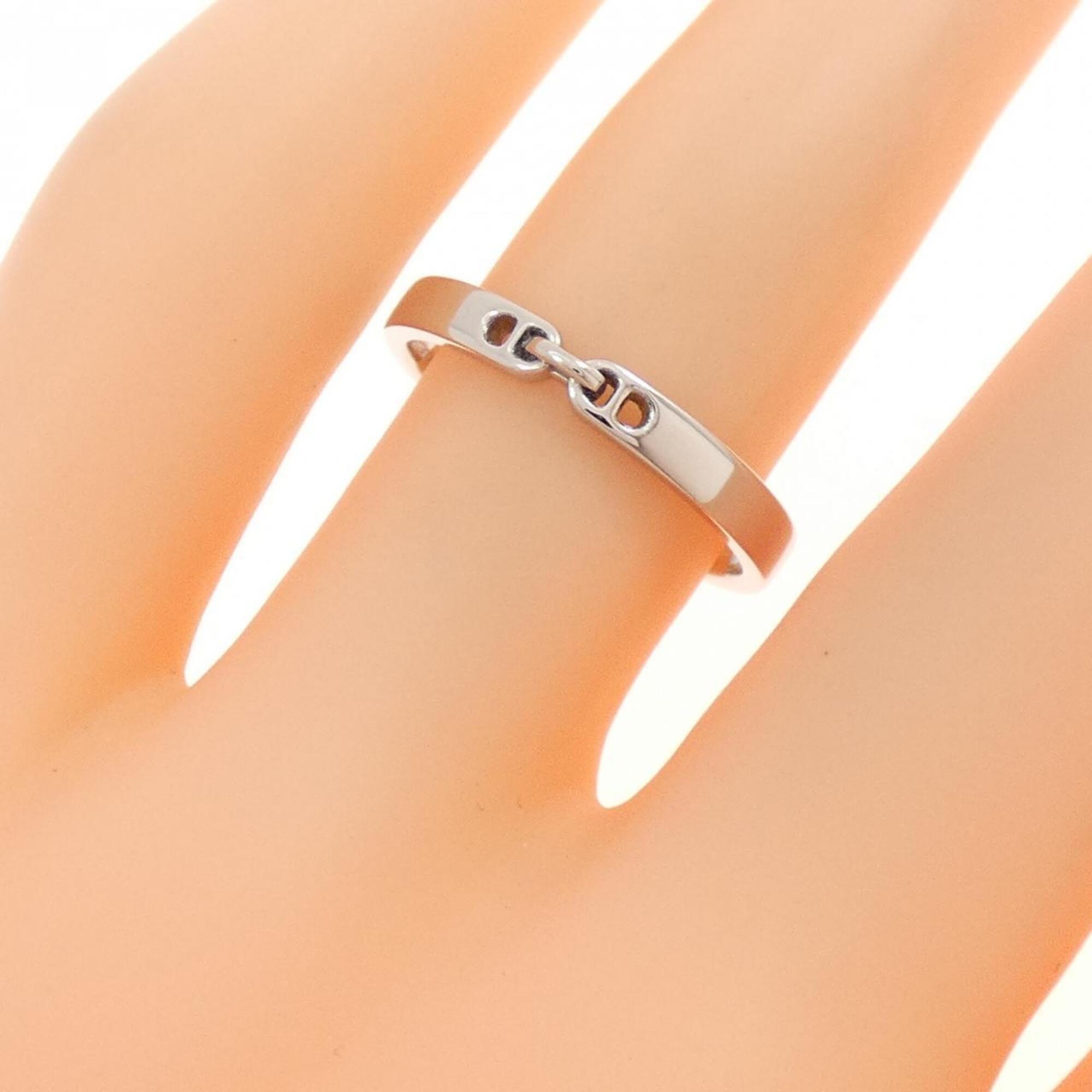 Hermes Platinum 950 Band Ring (Pre-Owned)