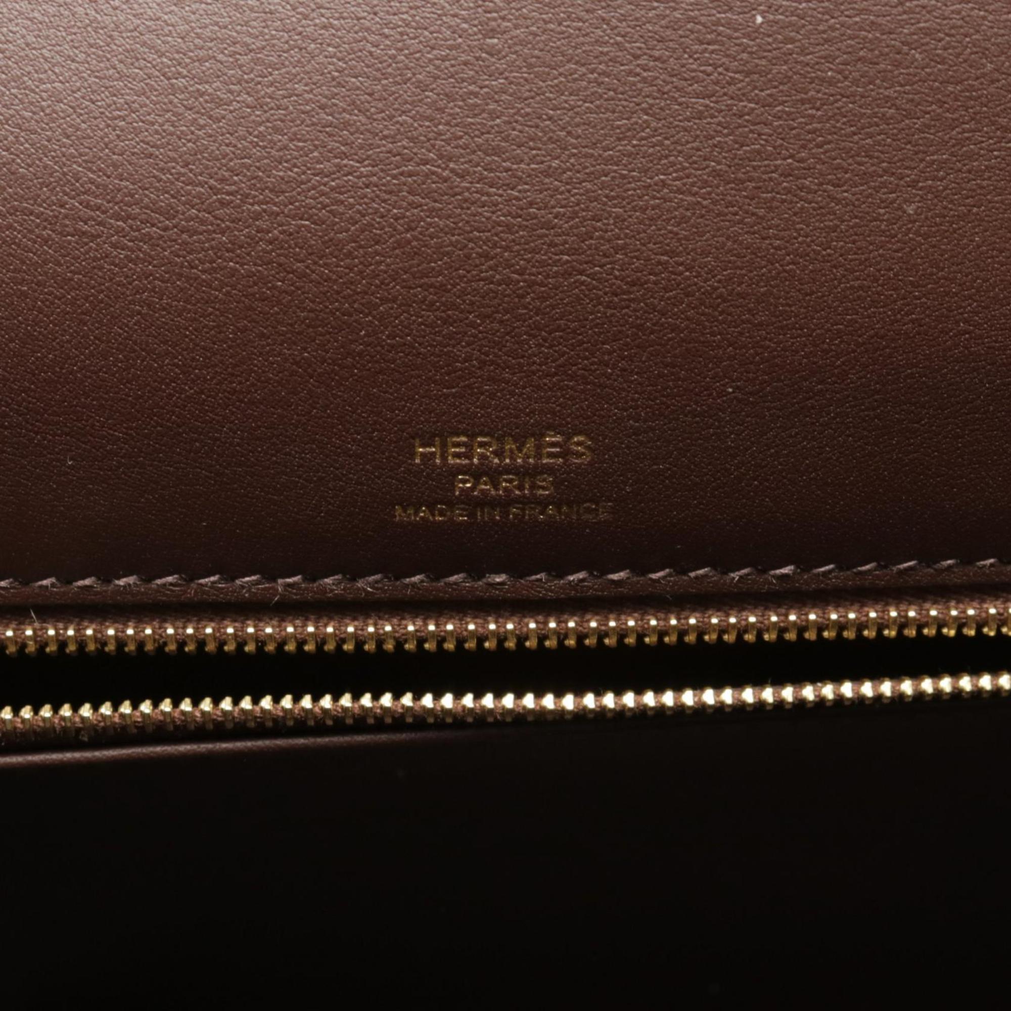 Hermes Beige Brown Toile H Handbag (Pre-Owned)