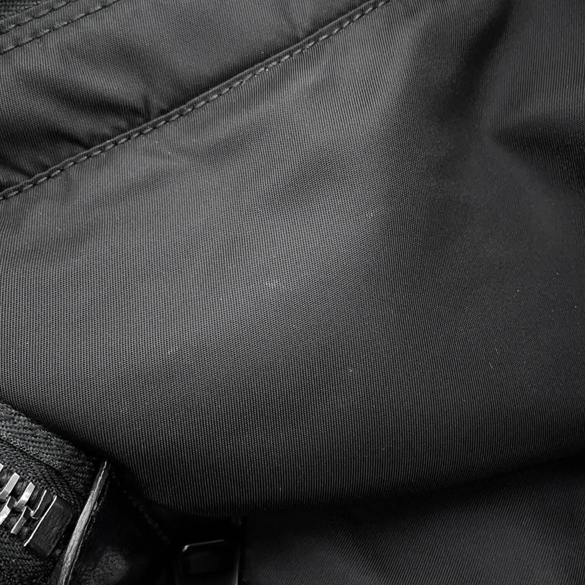 Prada Black Nylon Leather Tote Bag (Pre-Owned)