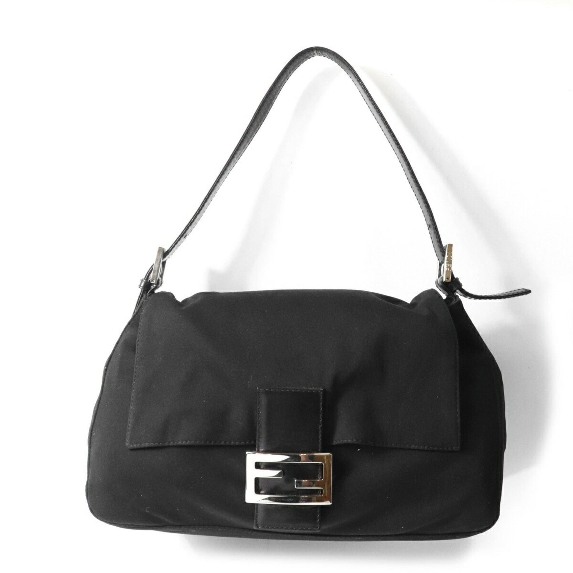 Fendi Black Cotton Jersey Shoulder Bag (Pre-Owned)