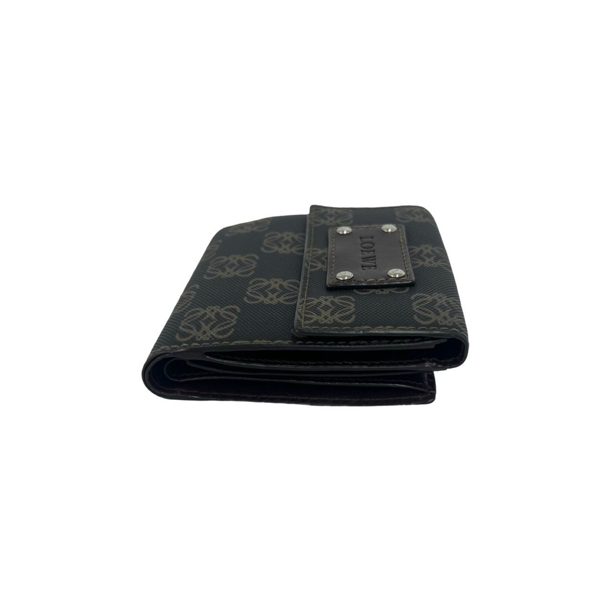 Loewe Brown Leather Pvc Wallet (Bi-Fold) (Pre-Owned)