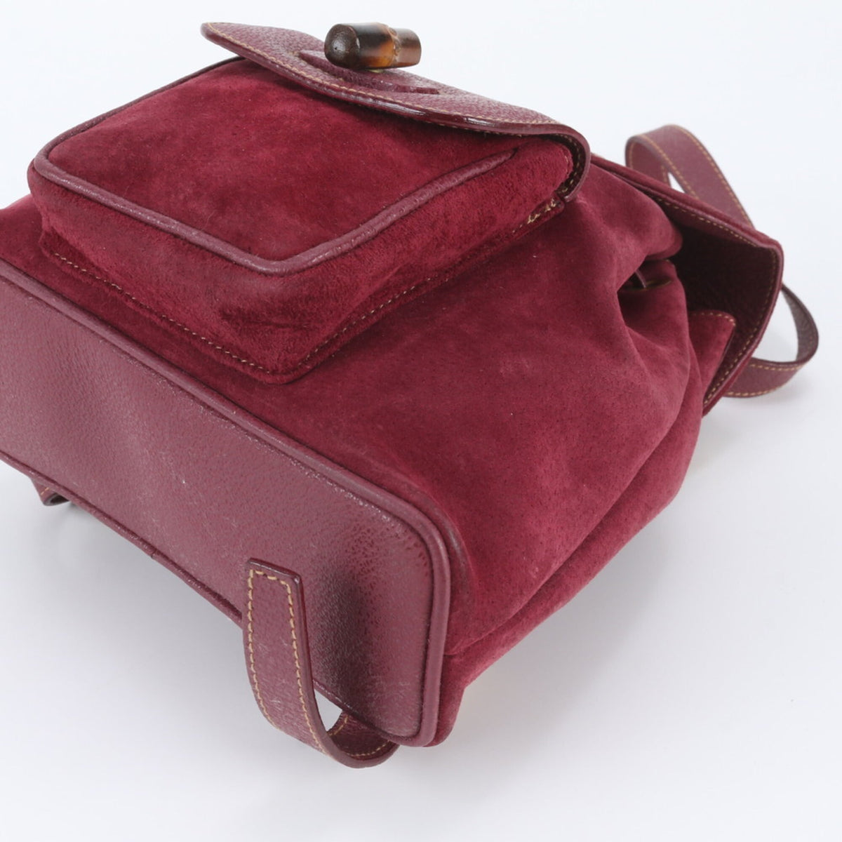 Gucci Bordeaux Leather Backpack (Pre-Owned)