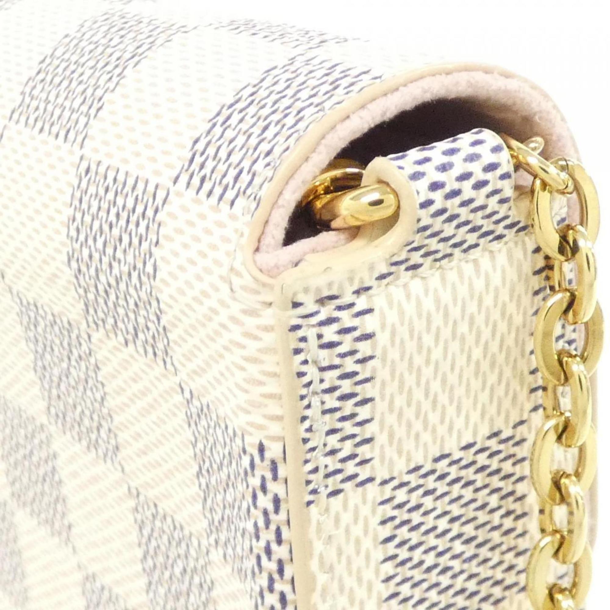 Louis Vuitton Azur Coated Canvas Pochette Pouch Shoulder Bag (Pre-Owned)