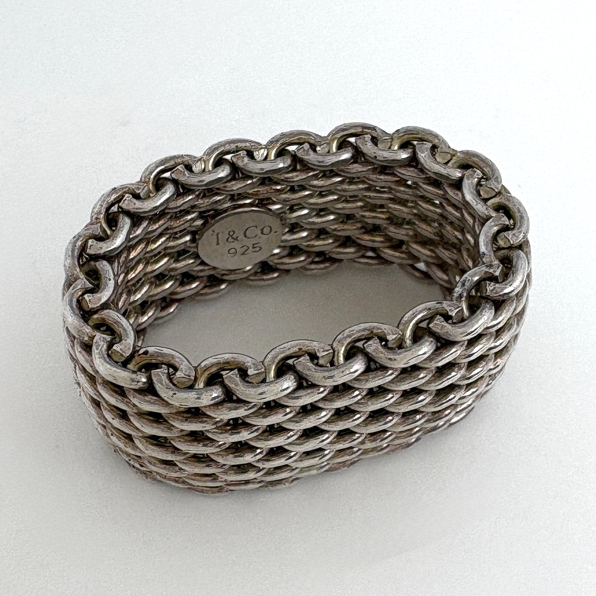Tiffany Silver Silver 925 Band Ring (Pre-Owned)
