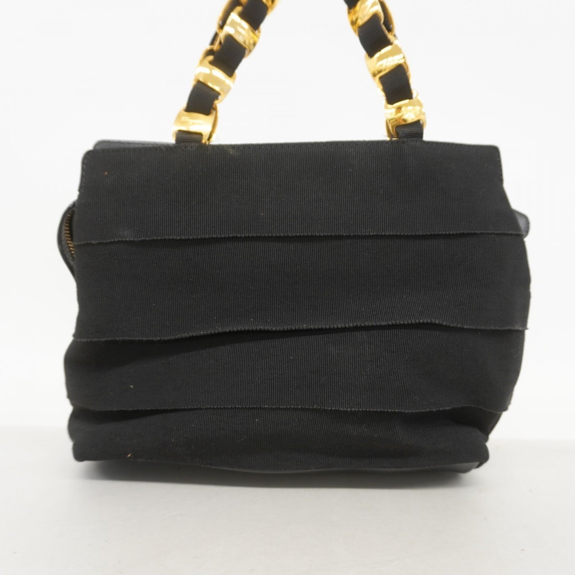 Salvatore Ferragamo Black Canvas Handbag (Pre-Owned)