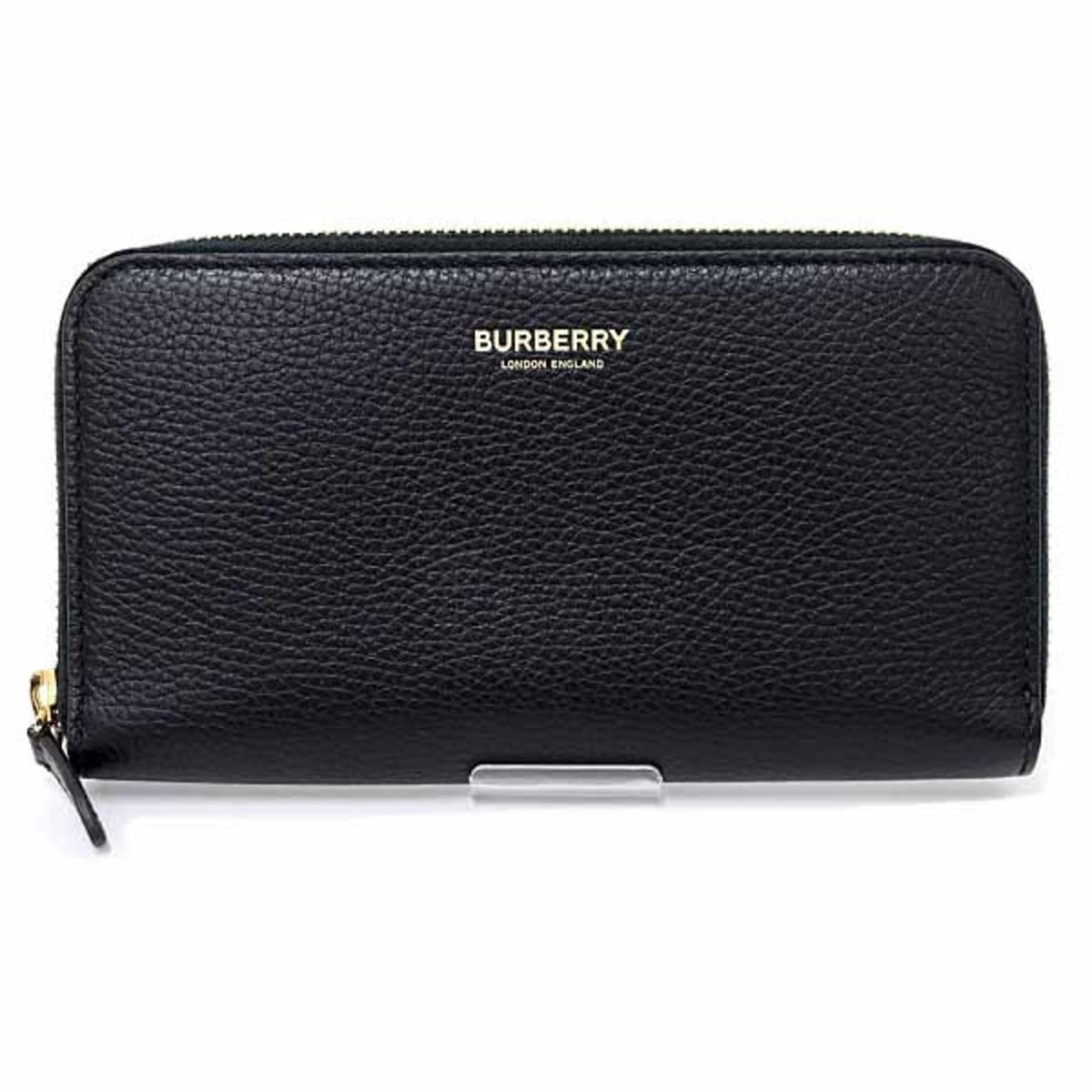 Burberry Black Leather Long Wallet (Bi-Fold) (Pre-Owned)