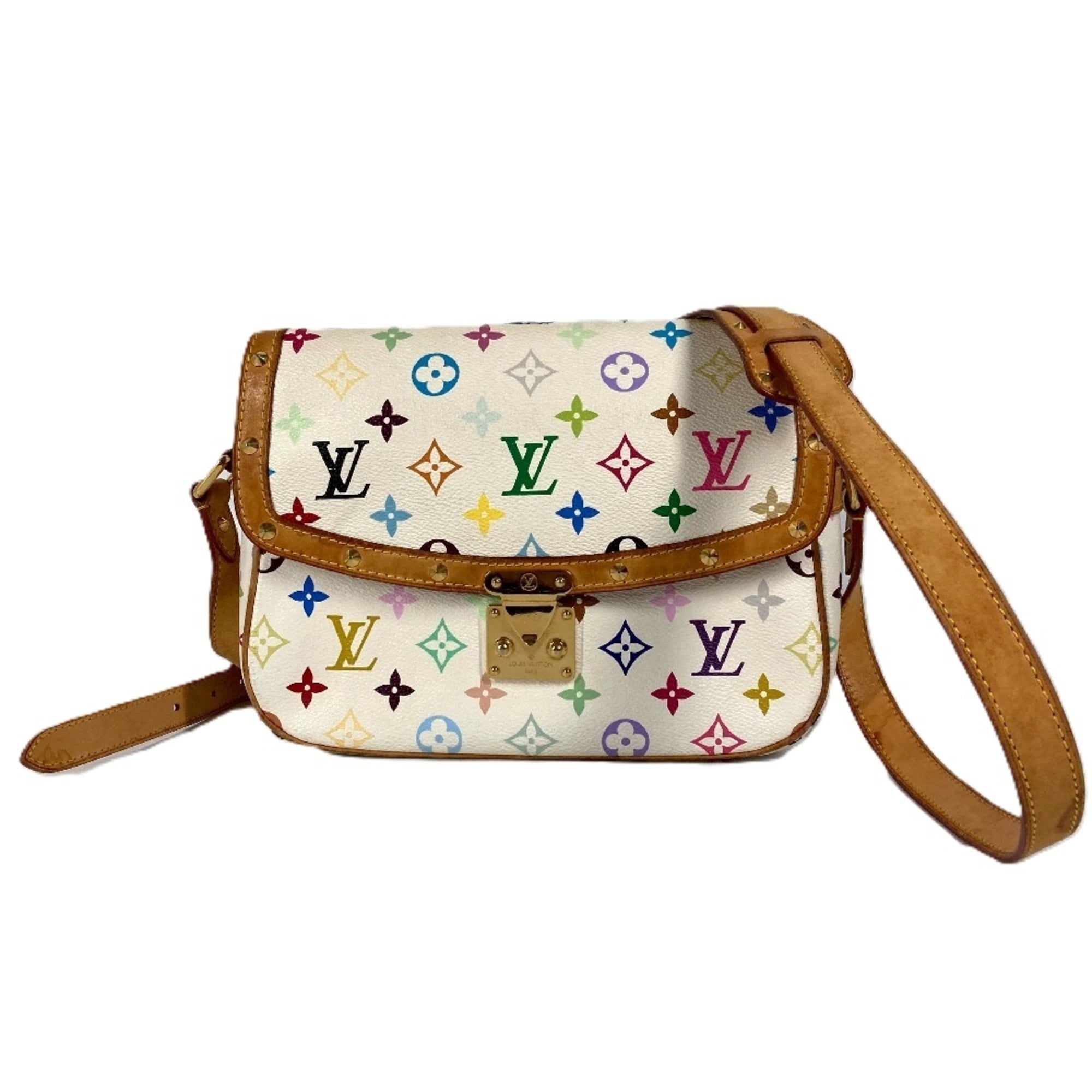 Louis Vuitton Blanc White Monogram Multicolore Shoulder Bag (Pre-Owned)