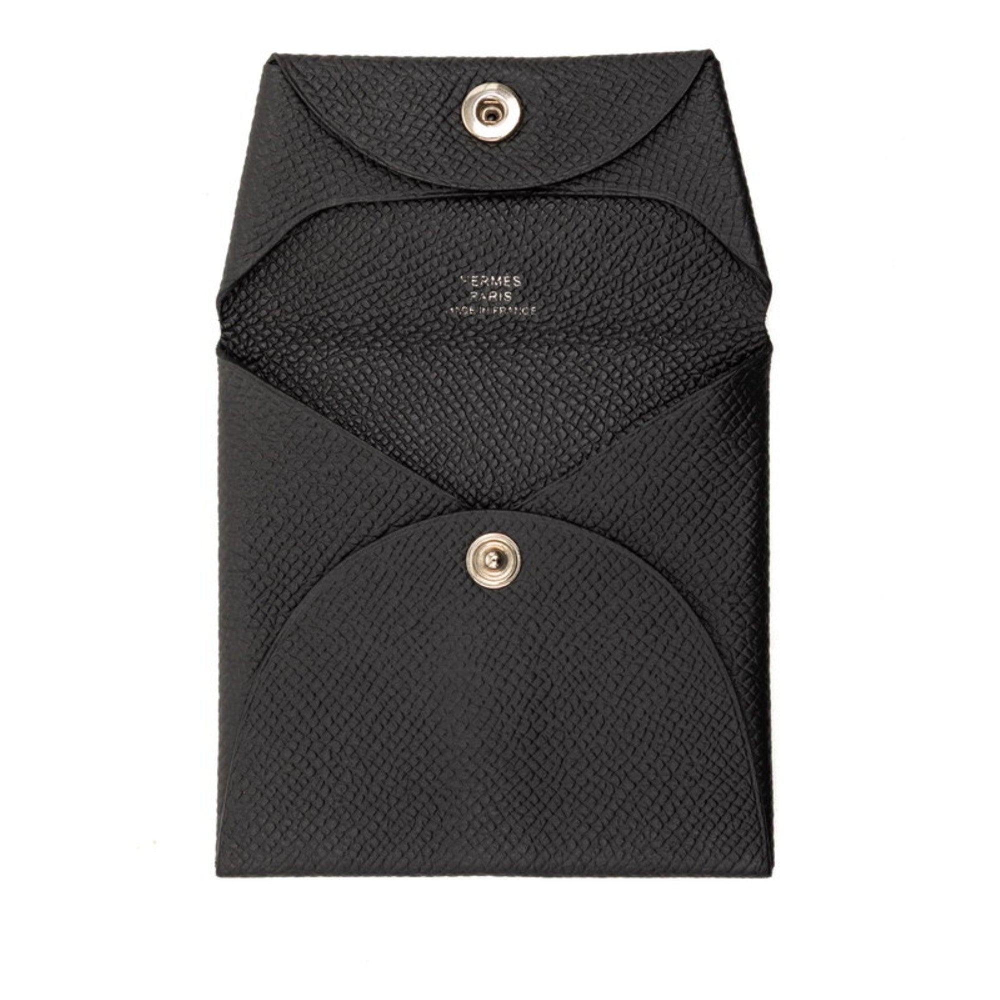 Hermes Bastia Black Epsom Leather Coin Purse/Coin Case (Pre-Owned)
