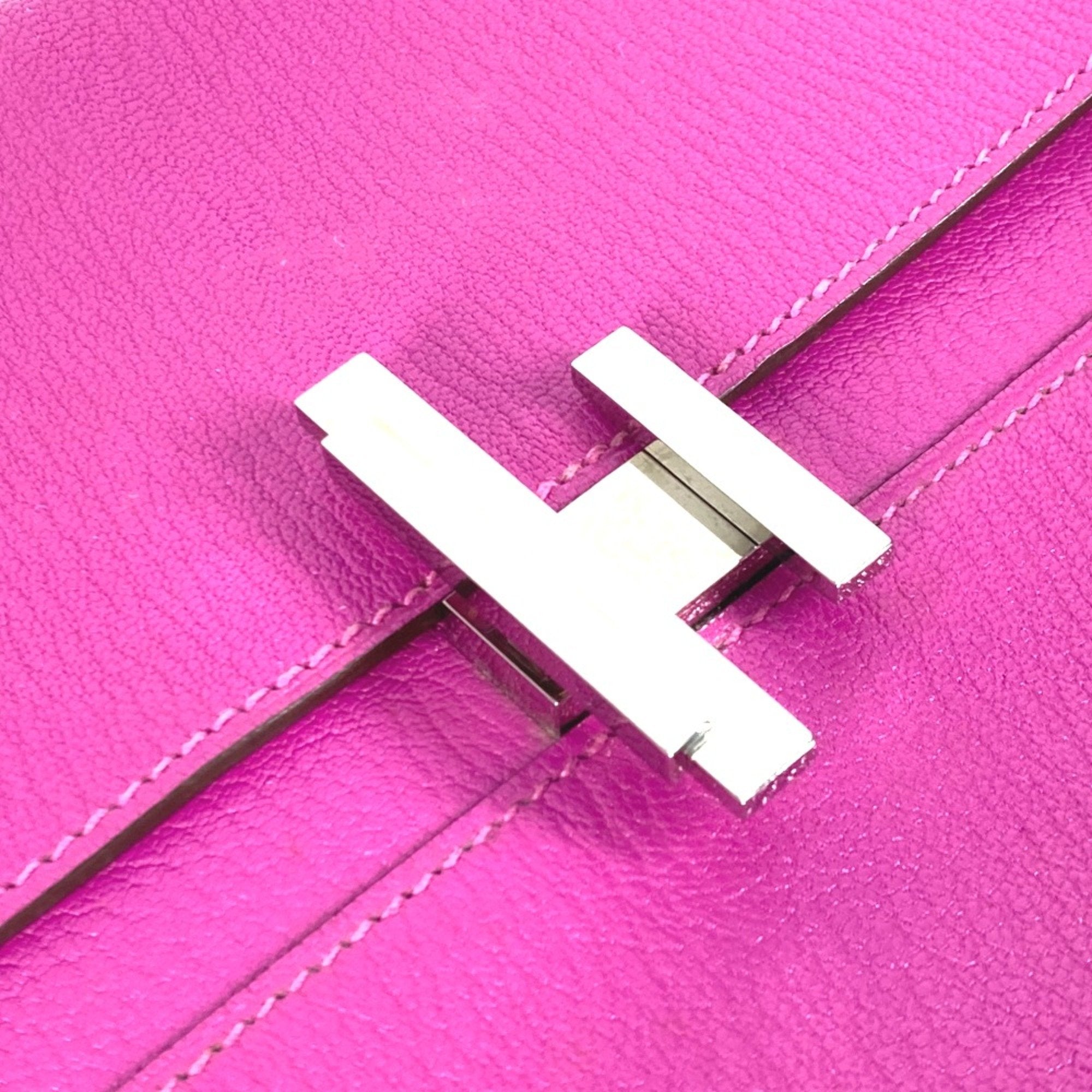 Hermes Purple Leather Clutch Bag (Pre-Owned)