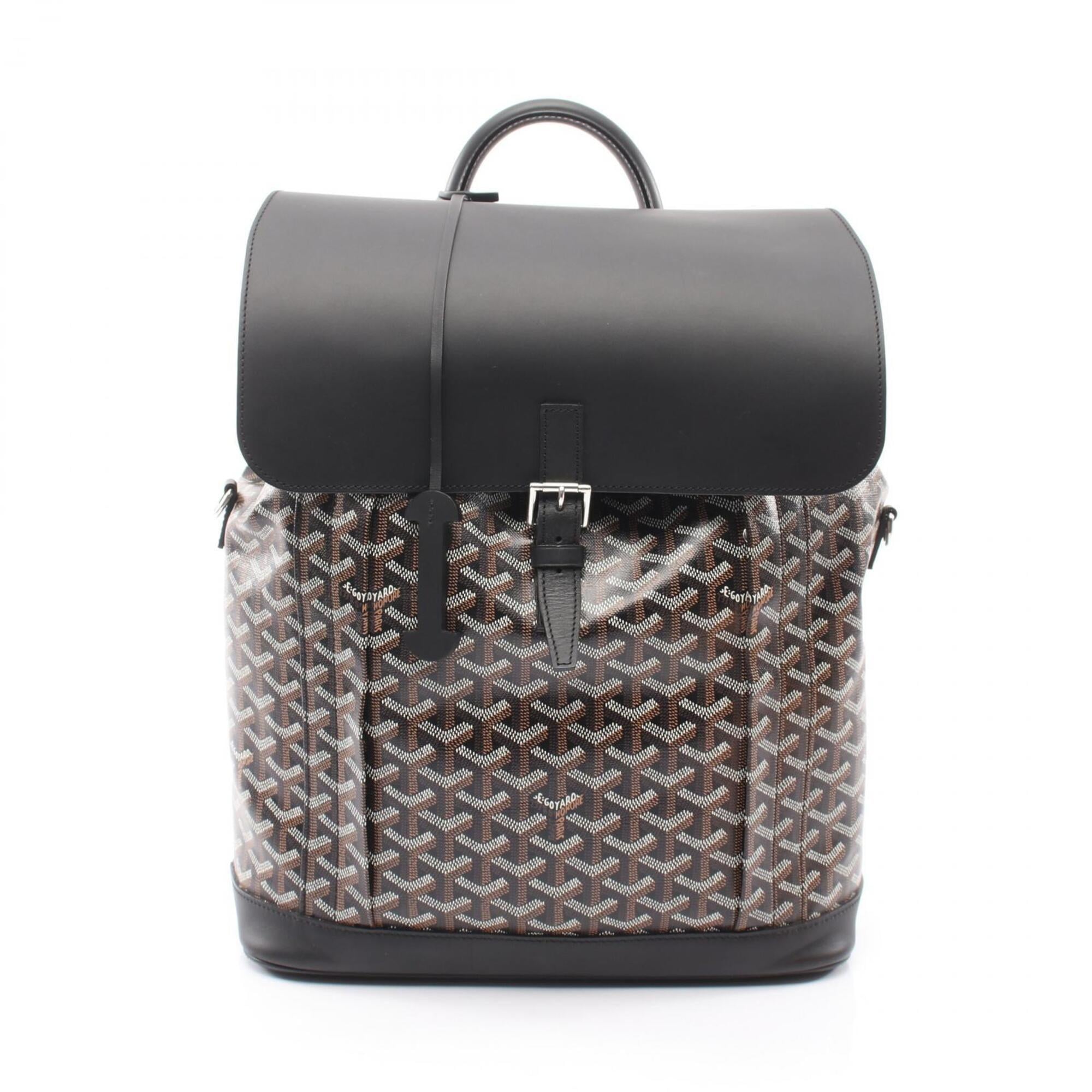 Goyard Black Multi-Color Coated Canvas Leather Backpack (Pre-Owned)