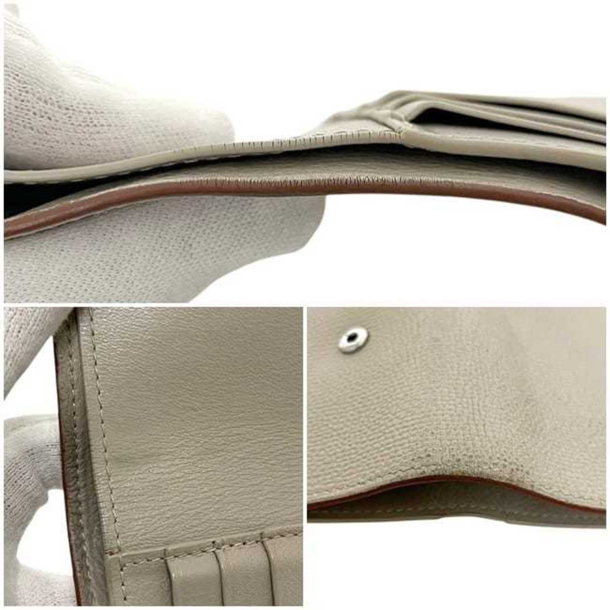 Loewe Beige Leather Wallet (Tri-Fold) (Pre-Owned)