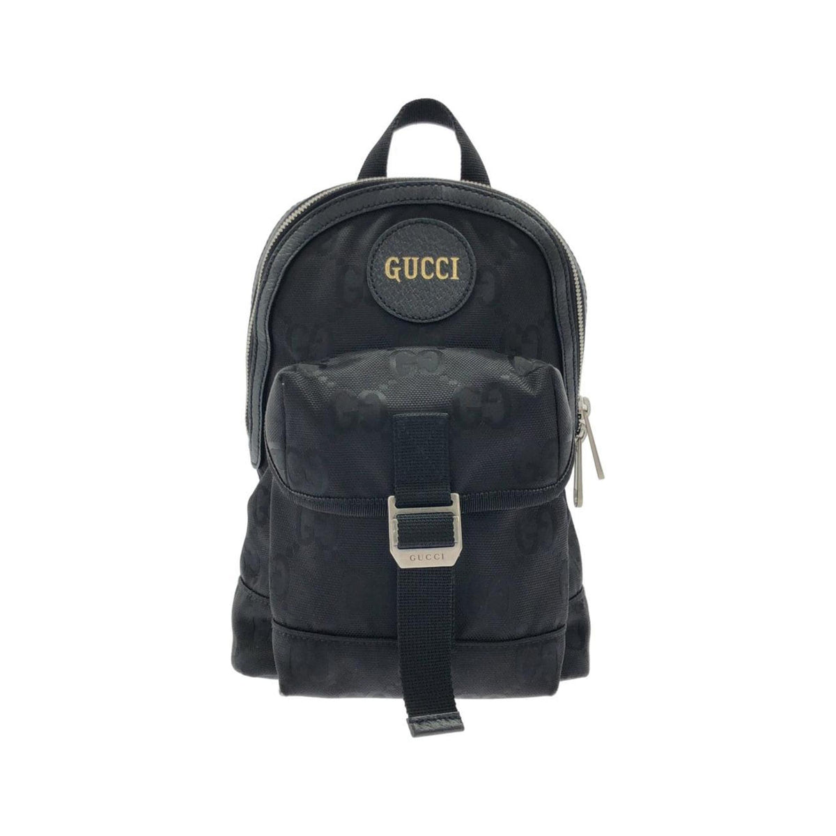 Gucci Black Nylon Leather Backpack Shoulder Bag (Pre-Owned)
