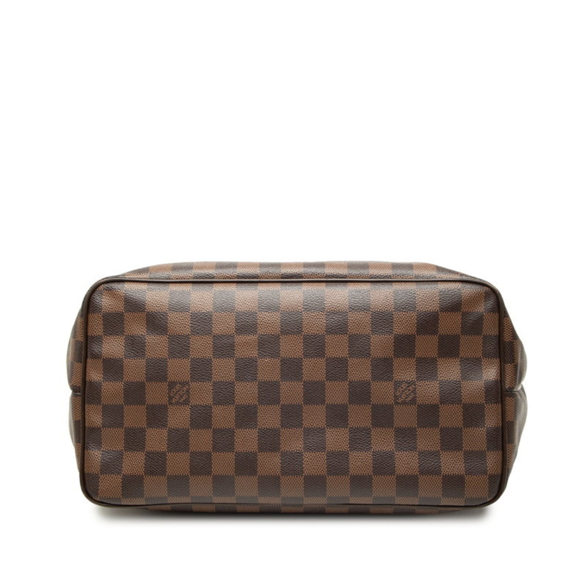 Louis Vuitton Brown Damier Canvas Pvc Leather Shoulder Bag Tote Bag (Pre-Owned)