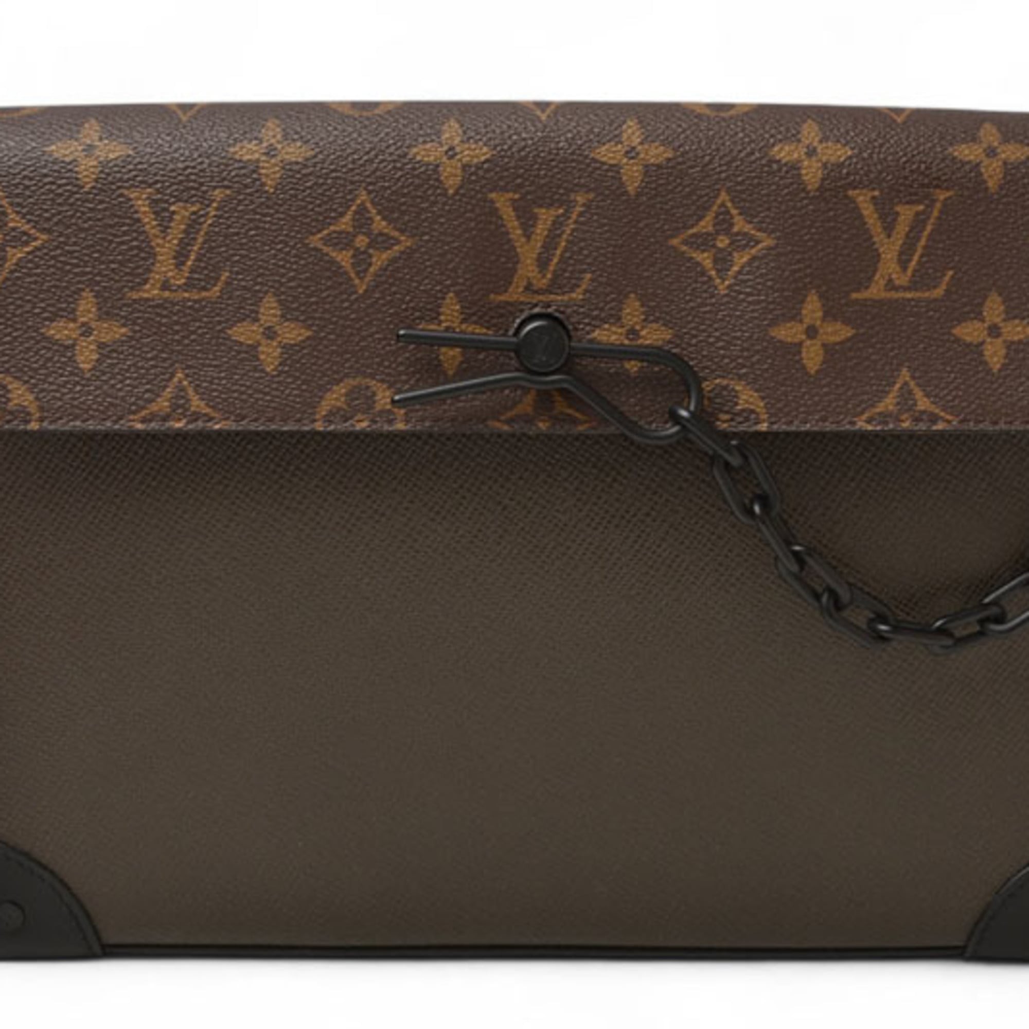 Louis Vuitton Brown Khaki Pvc Clutch Bag Pochette (Pre-Owned)