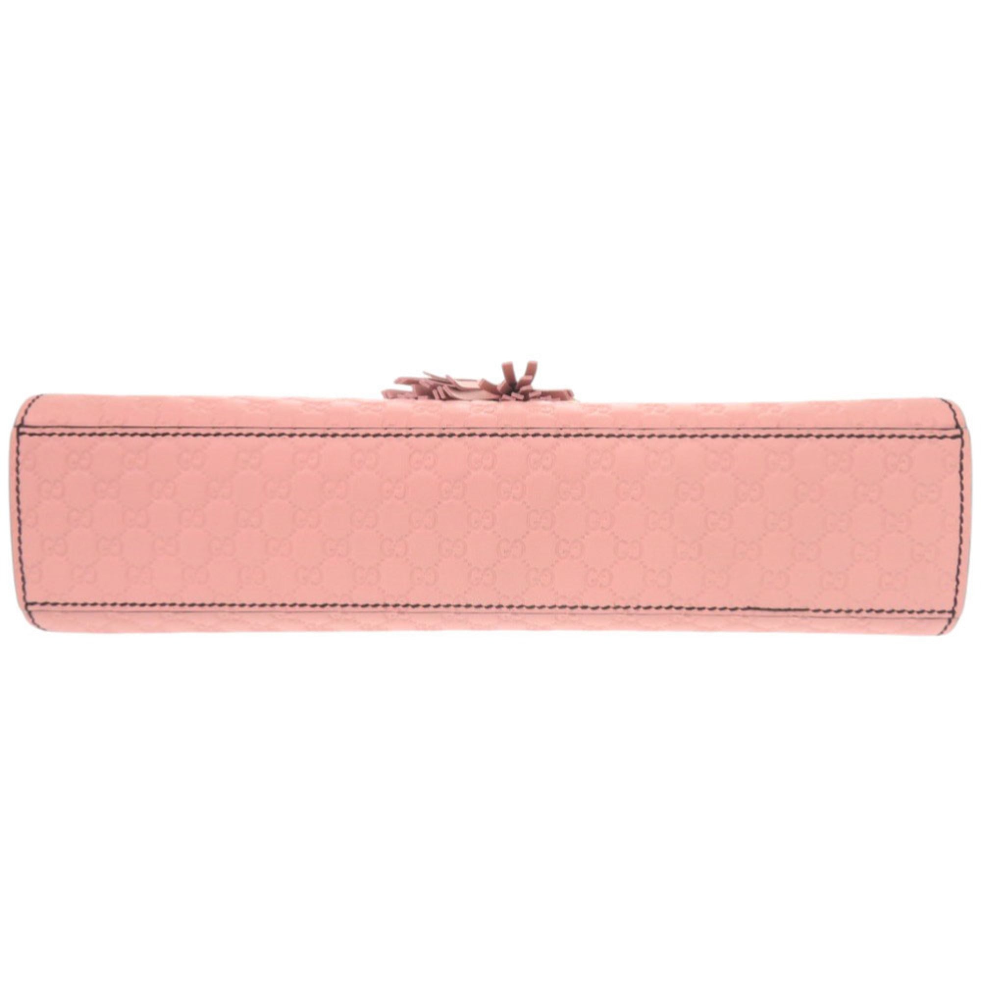 Gucci Pink Leather Shoulder Bag (Pre-Owned)