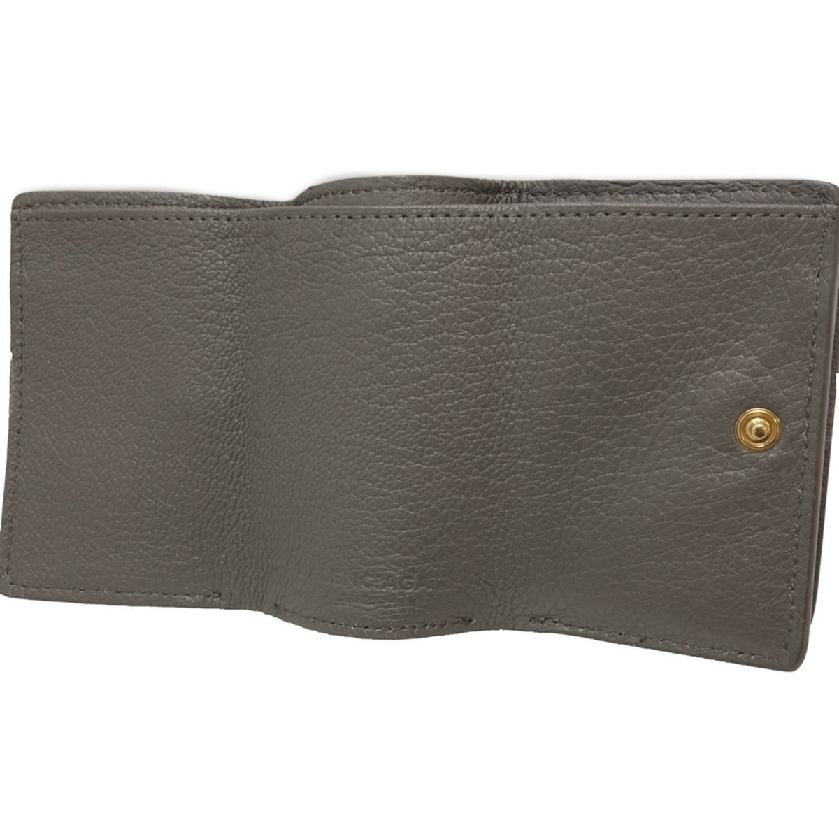 Balenciaga Gray Leather Wallet (Tri-Fold) (Pre-Owned)