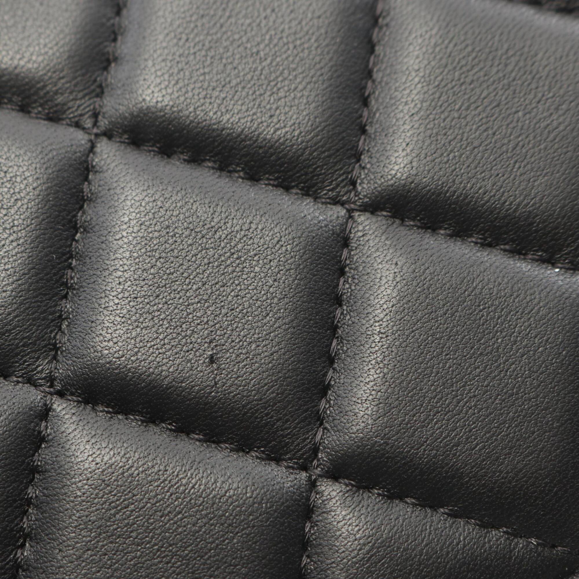 Chanel Black Leather Long Wallet (Bi-Fold) (Pre-Owned)