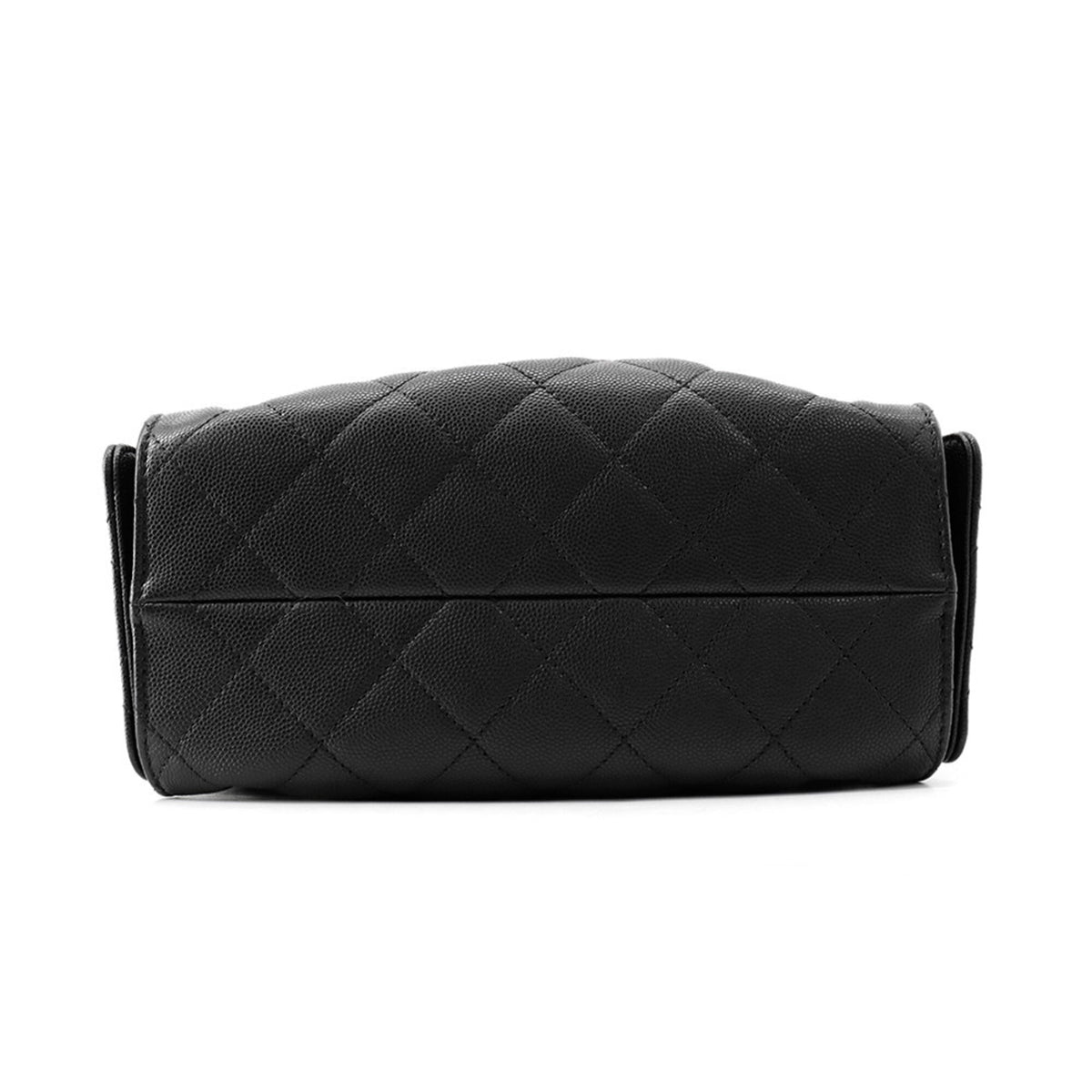 Chanel Black Grained Calfskin Handbag Shoulder Bag (Pre-Owned)