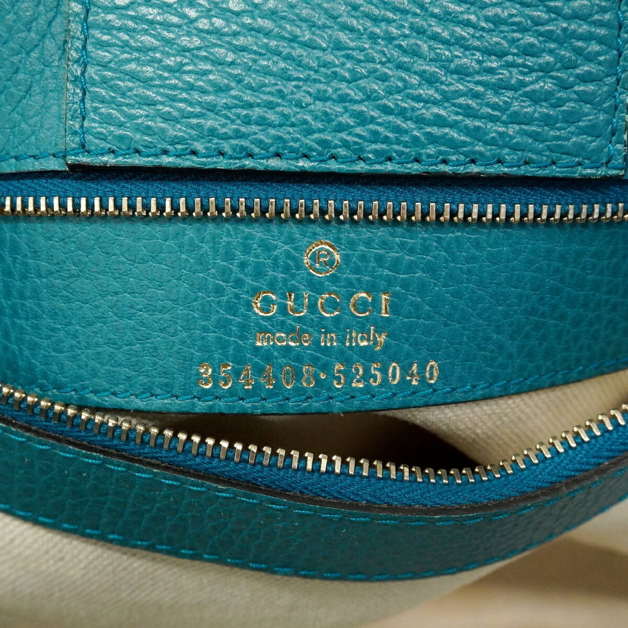 Gucci Navy Leather Tote Bag (Pre-Owned)