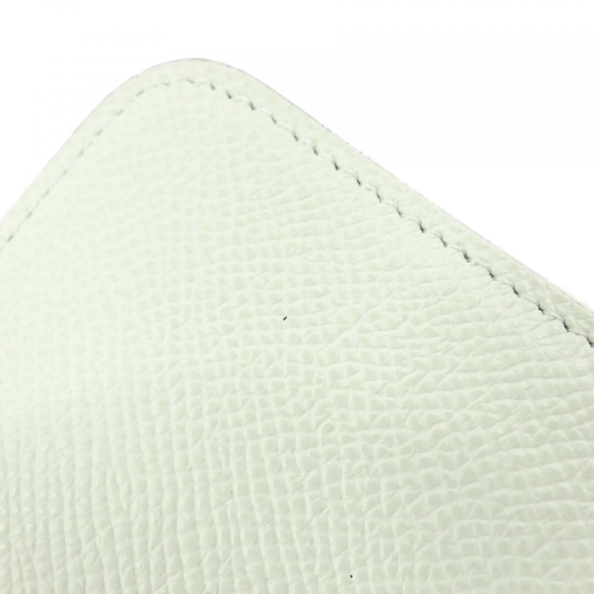 Hermes Mc2 Blue Hydra Green Epsom Leather Silk Wallet (Bi-Fold) (Pre-Owned)
